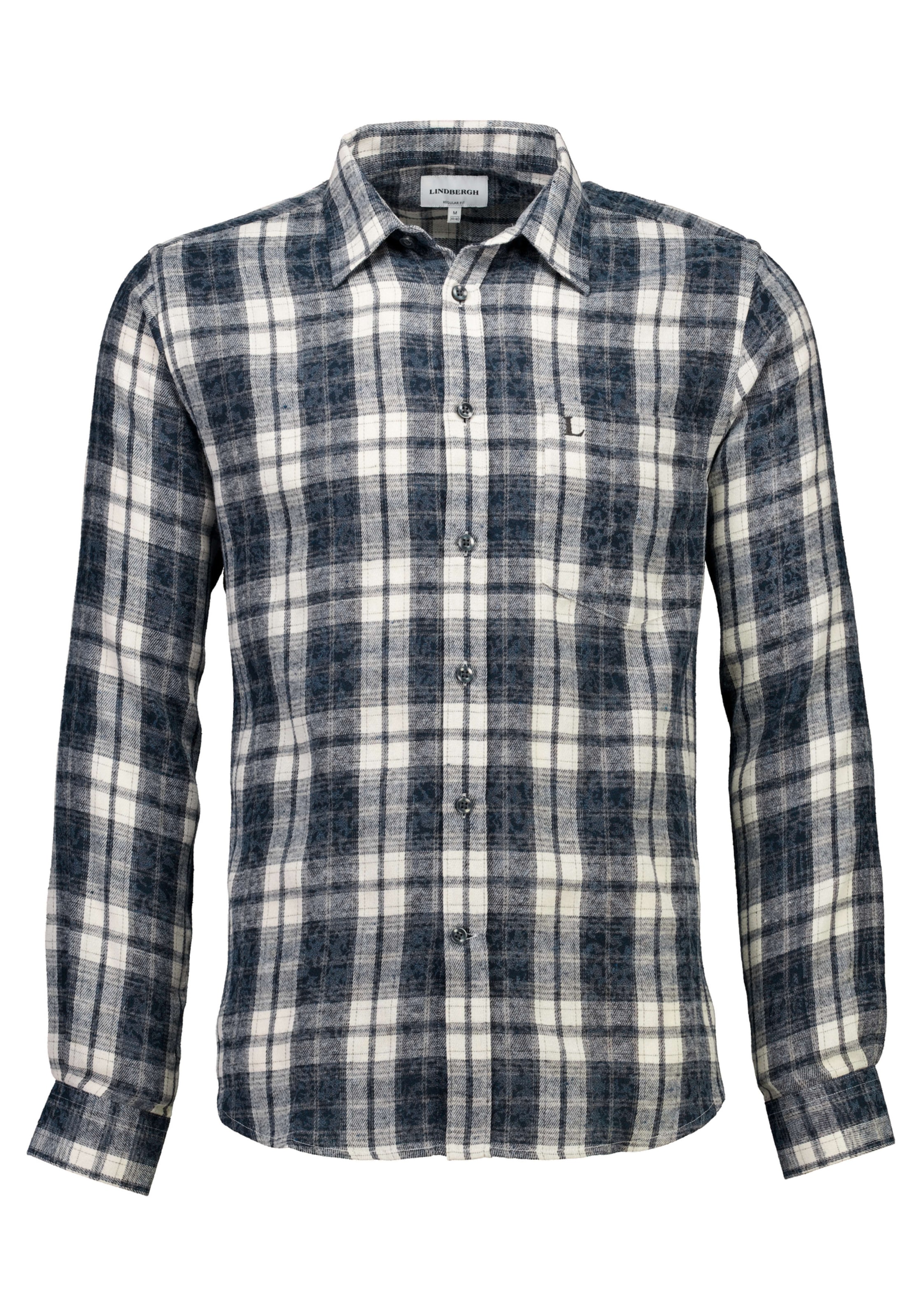 LINDBERGH Chemise à manches longues avec motif à carreaux / patte de boutons