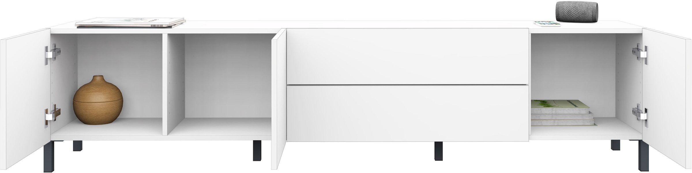 borchardt Möbel Table basse Metallfüsse, grifflose Optik