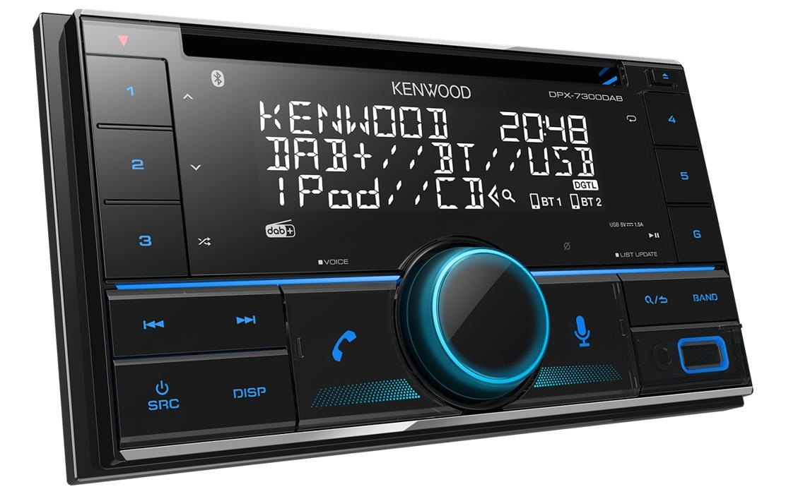 Kenwood Autoradio »DPX-7300DAB 2 DIN«, (Bluetooth-CD Digitalradio (DAB+)