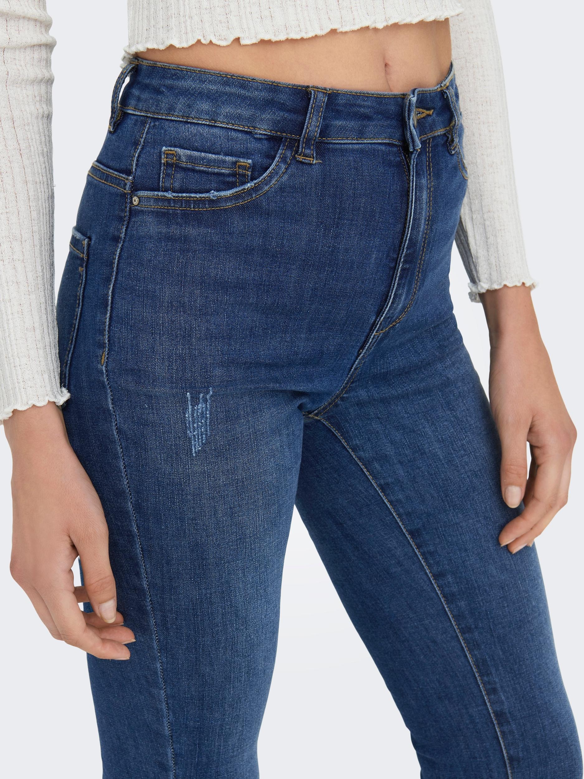 ONLY Skinny-fit-Jeans »ONLROSE – Skinny-Jeans mit hoher Taille und modischer Waschung«, skinny fit, modisch, Denim, Baumwollmischung