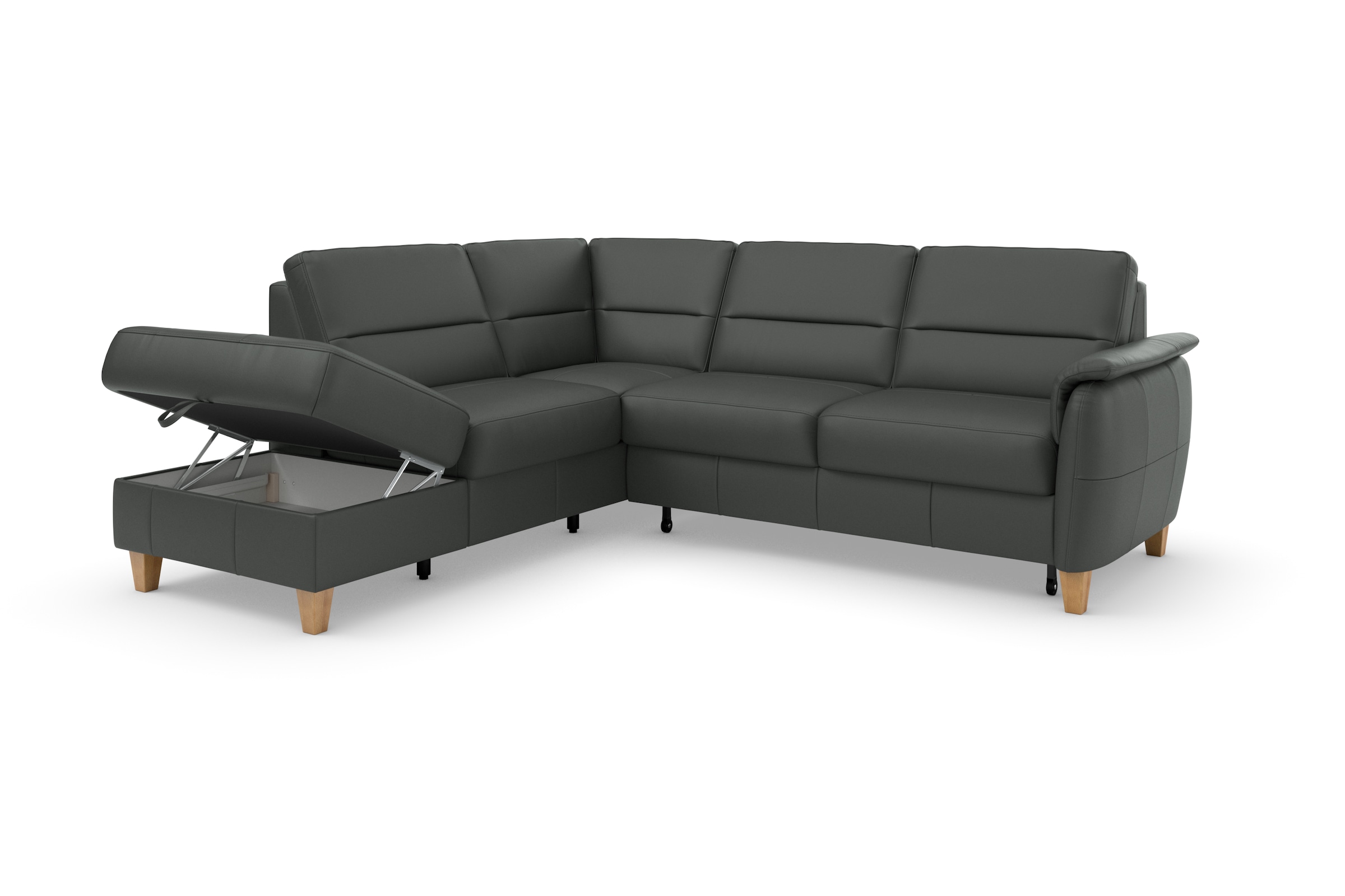 Home affaire Ecksofa »Palmera L-Form«, Federkern, wahlweise mit Bettfunktion und mit/ohne Stauraum