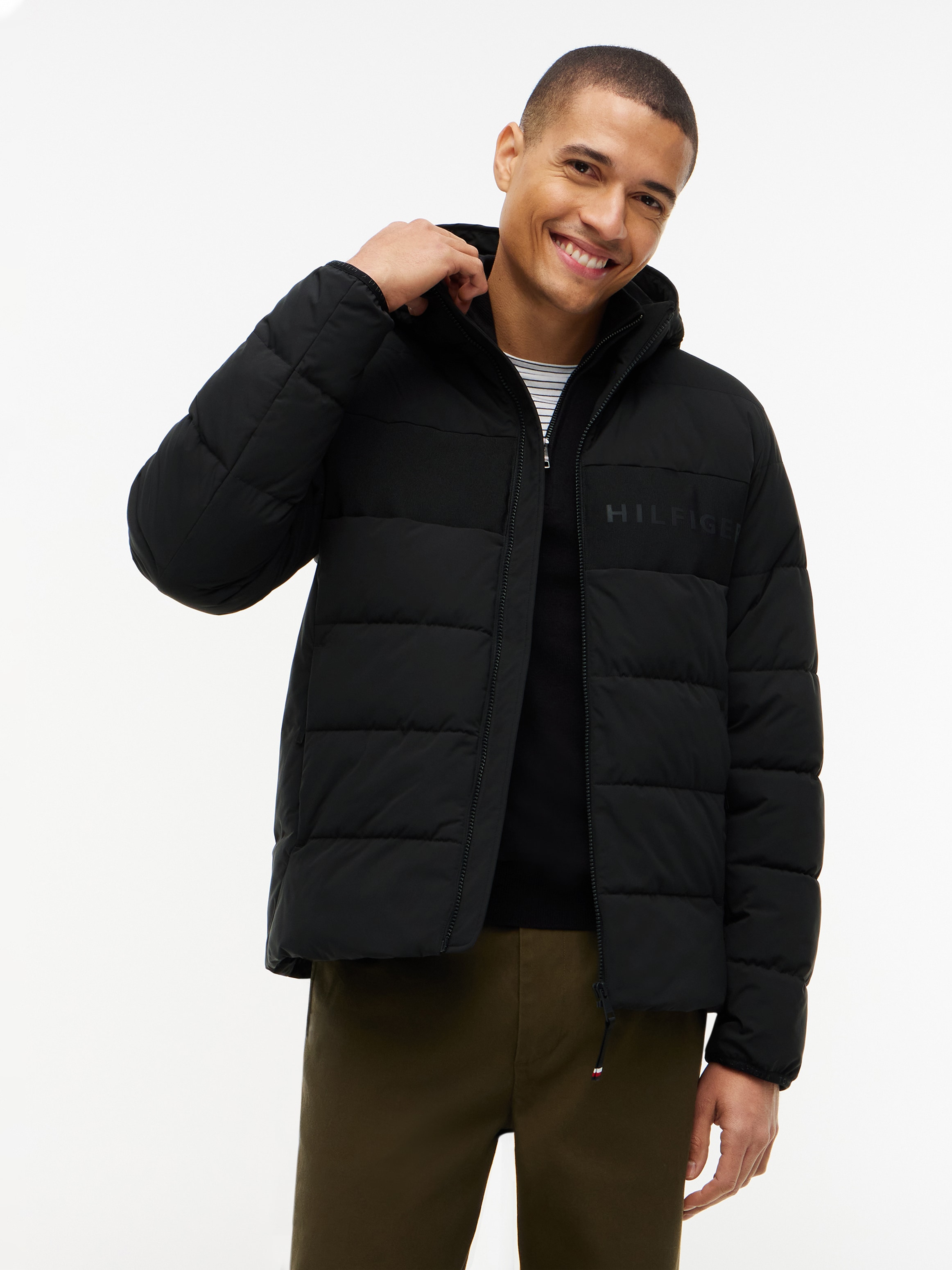 Image of Tommy Hilfiger Steppjacke "DETACHABLE HOODED BRANDED" mit Kapuze normale Passform, mit abnehmbarer Kauze