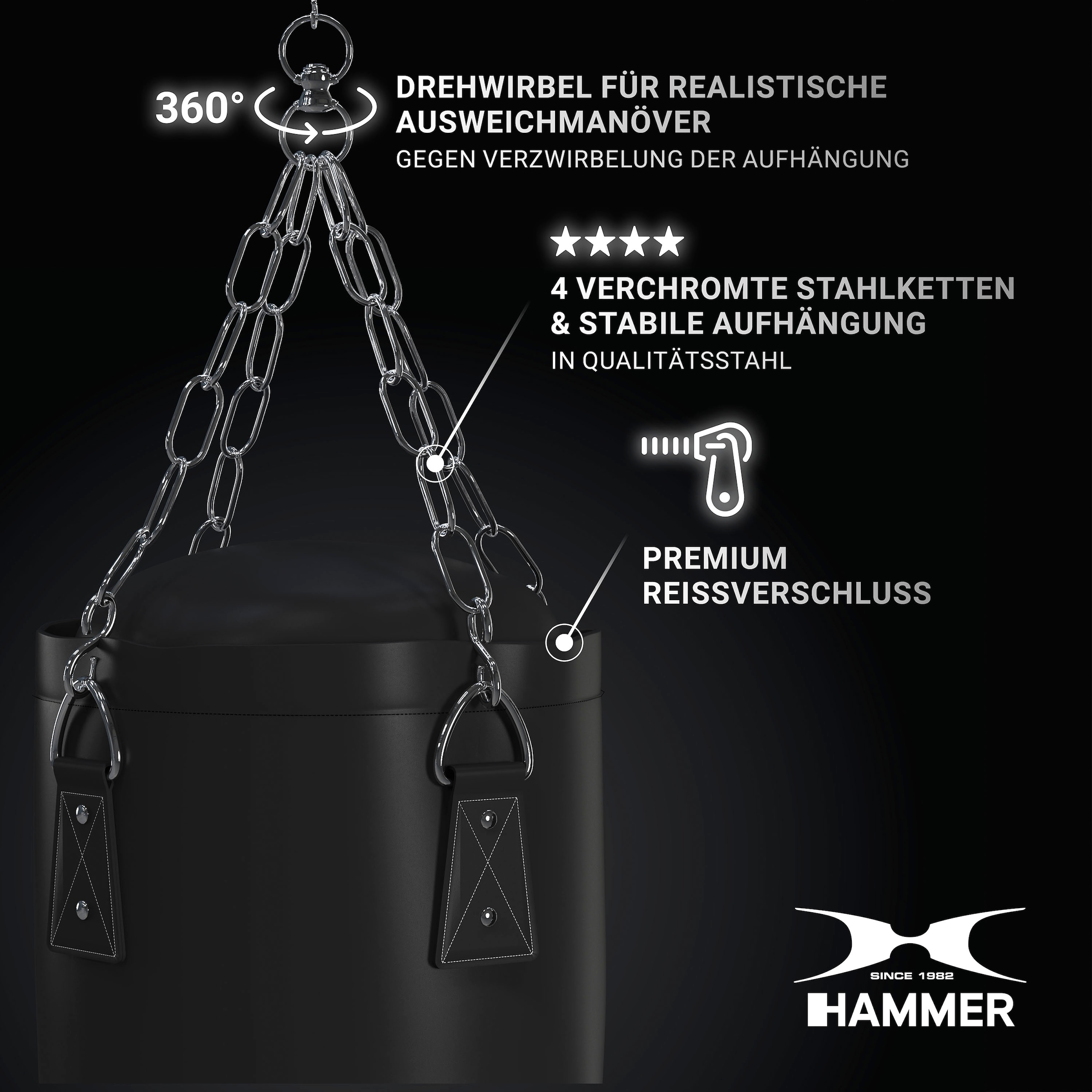 Hammer Boxsack »Black Kick«