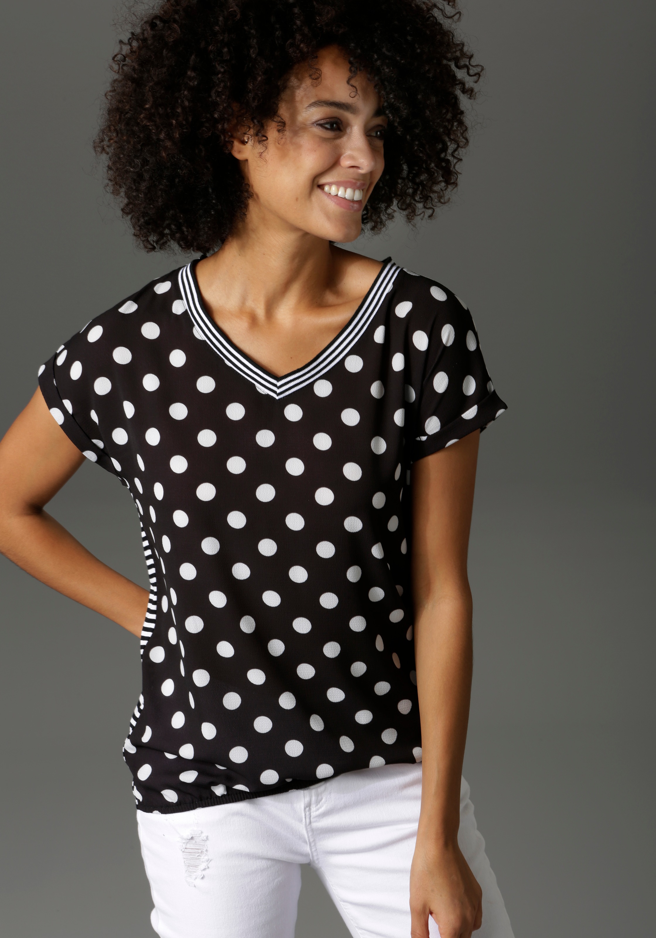 Image of Aniston CASUAL T-Shirt, im Material- und Mustermix bei Ackermann Versand Schweiz