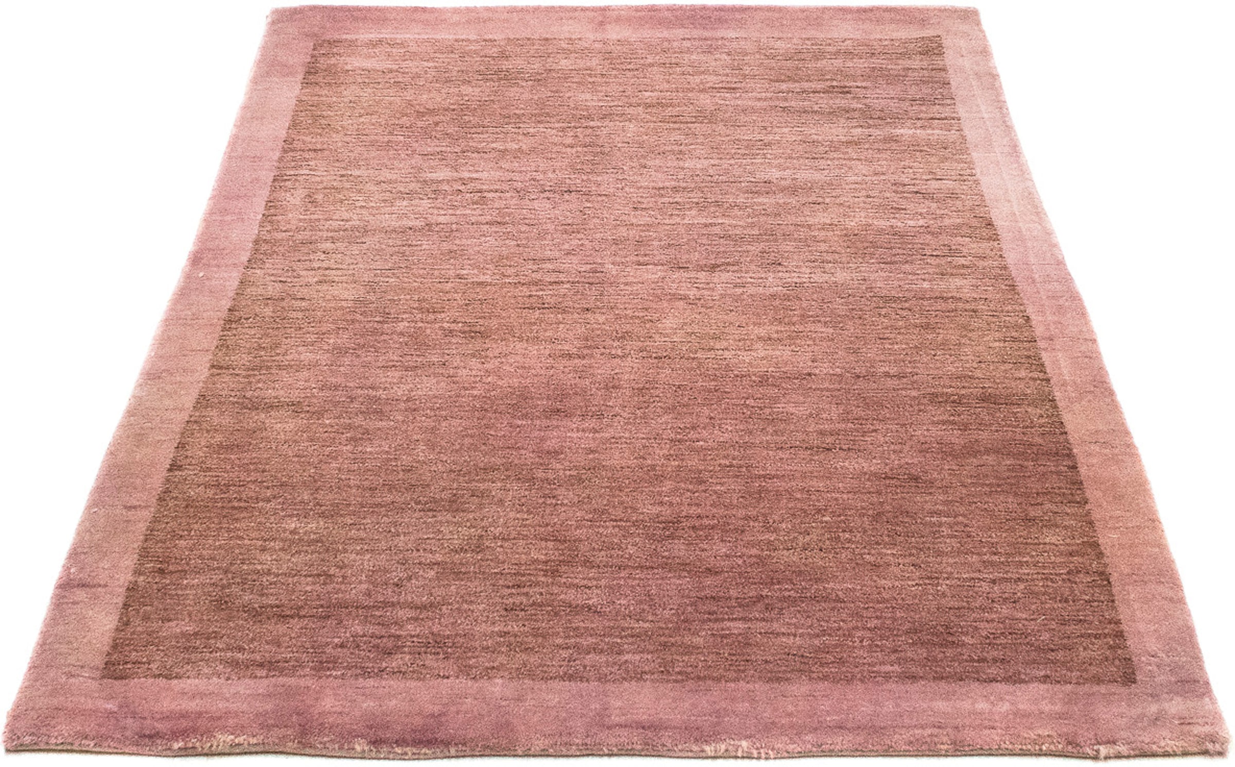 morgenland Wollteppich »Gabbeh - Indus - 156 x 105 cm - fuchsia«, rechteckig, Wohnzimmer, Handgeknüpft, Einzelstück mit Zertifikat