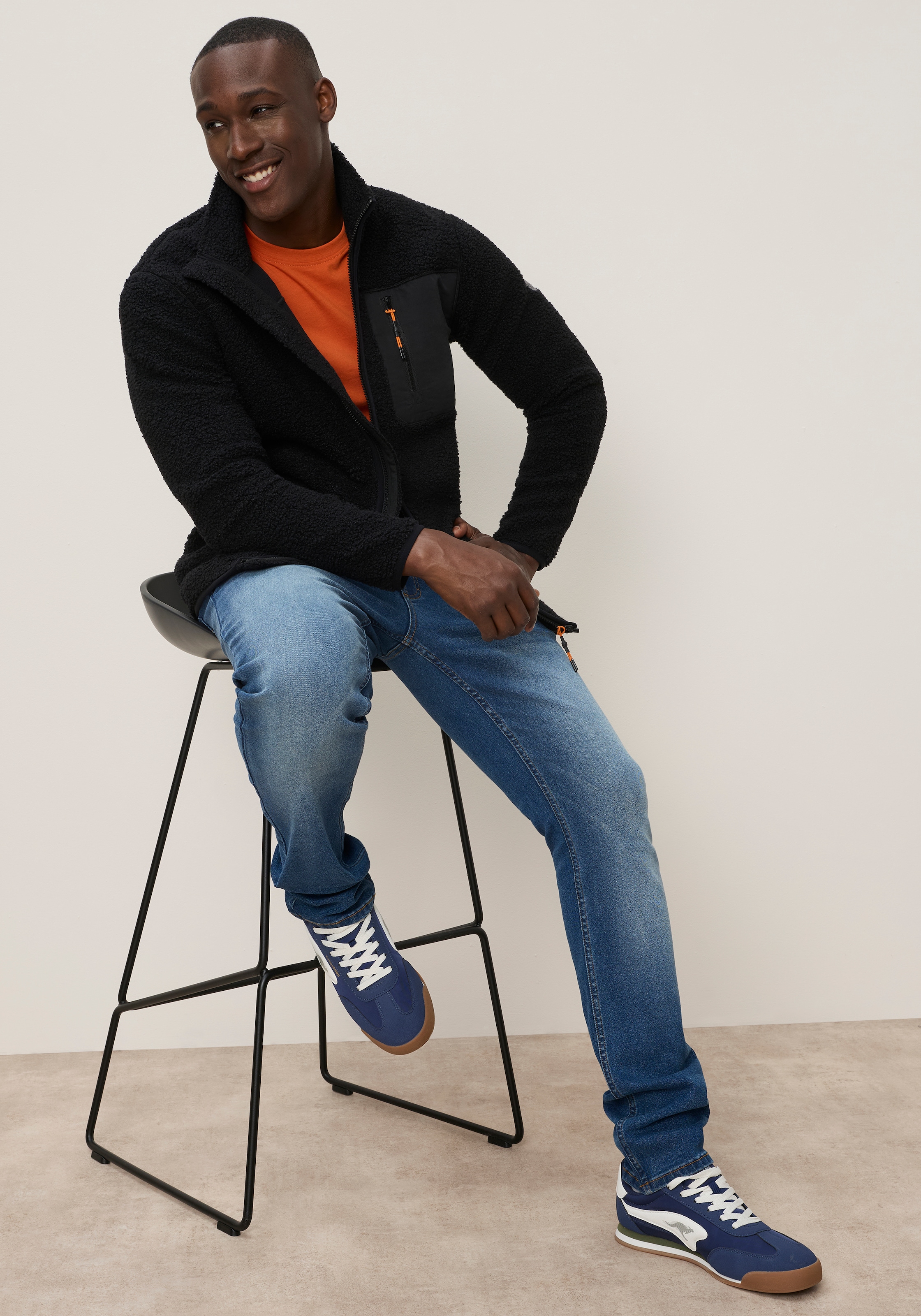 KangaROOS Veste polaire veste polaire teddy avec poches poitrine pour la mi-saison