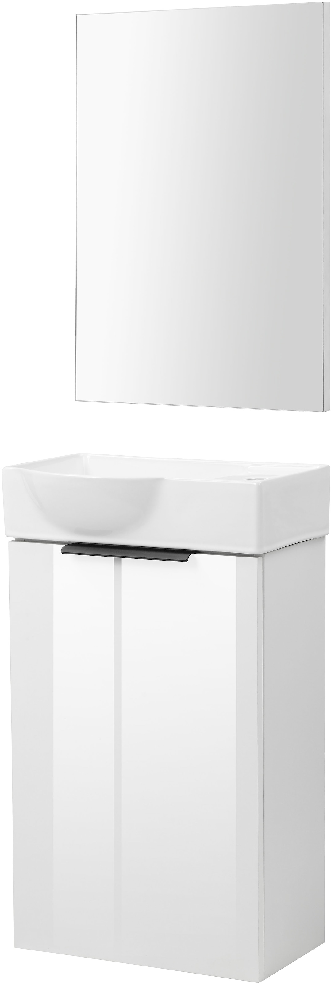 welltime Badmöbel-Set »Sienna Gästebad platzsparend« Komplett-Set, 3-teilig, 3 Stk. tlg.