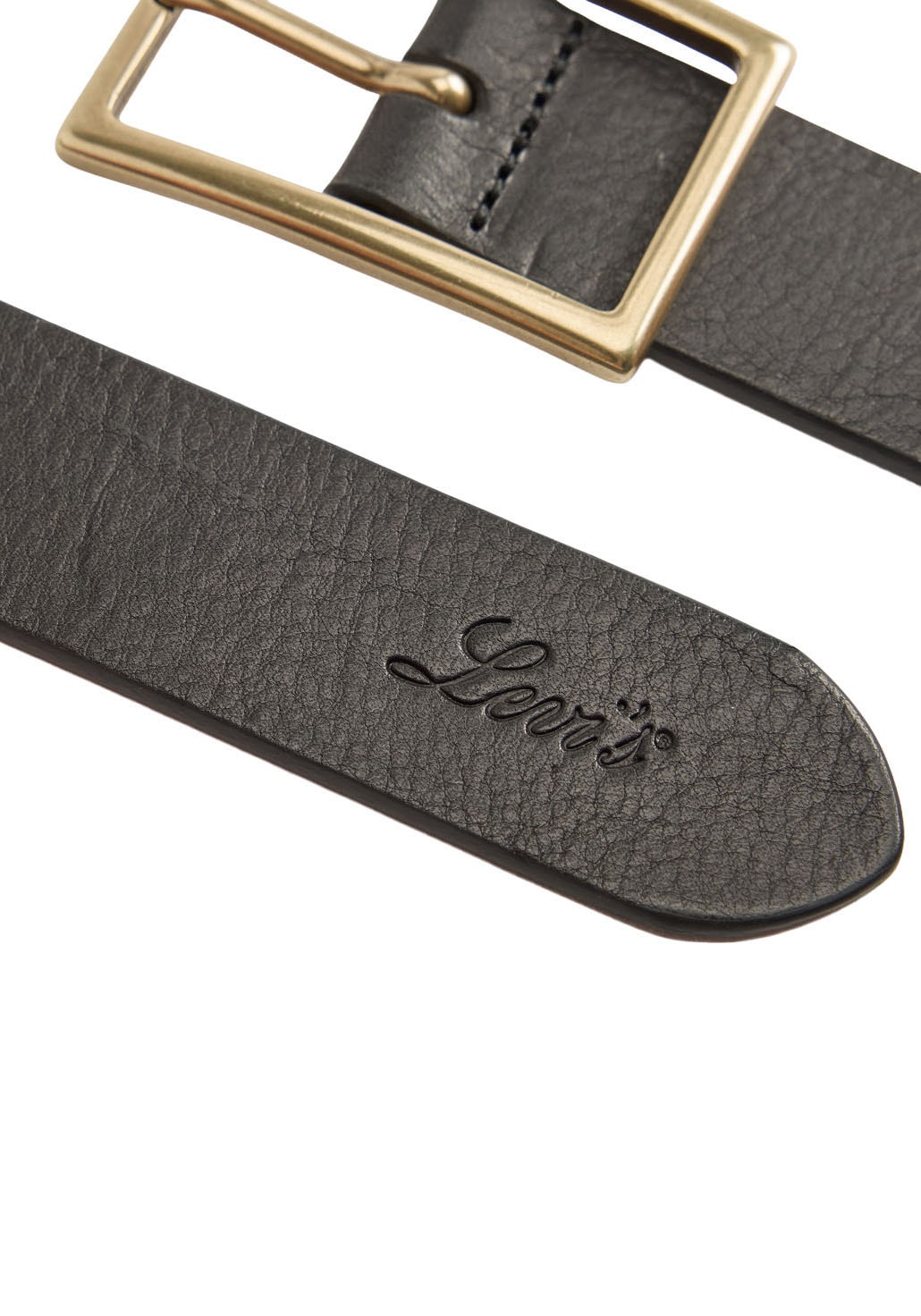 Levi's® Ceinture en cuir »RECTANGLE BELT« mit goldfarbener Schliesse und Logoprägung