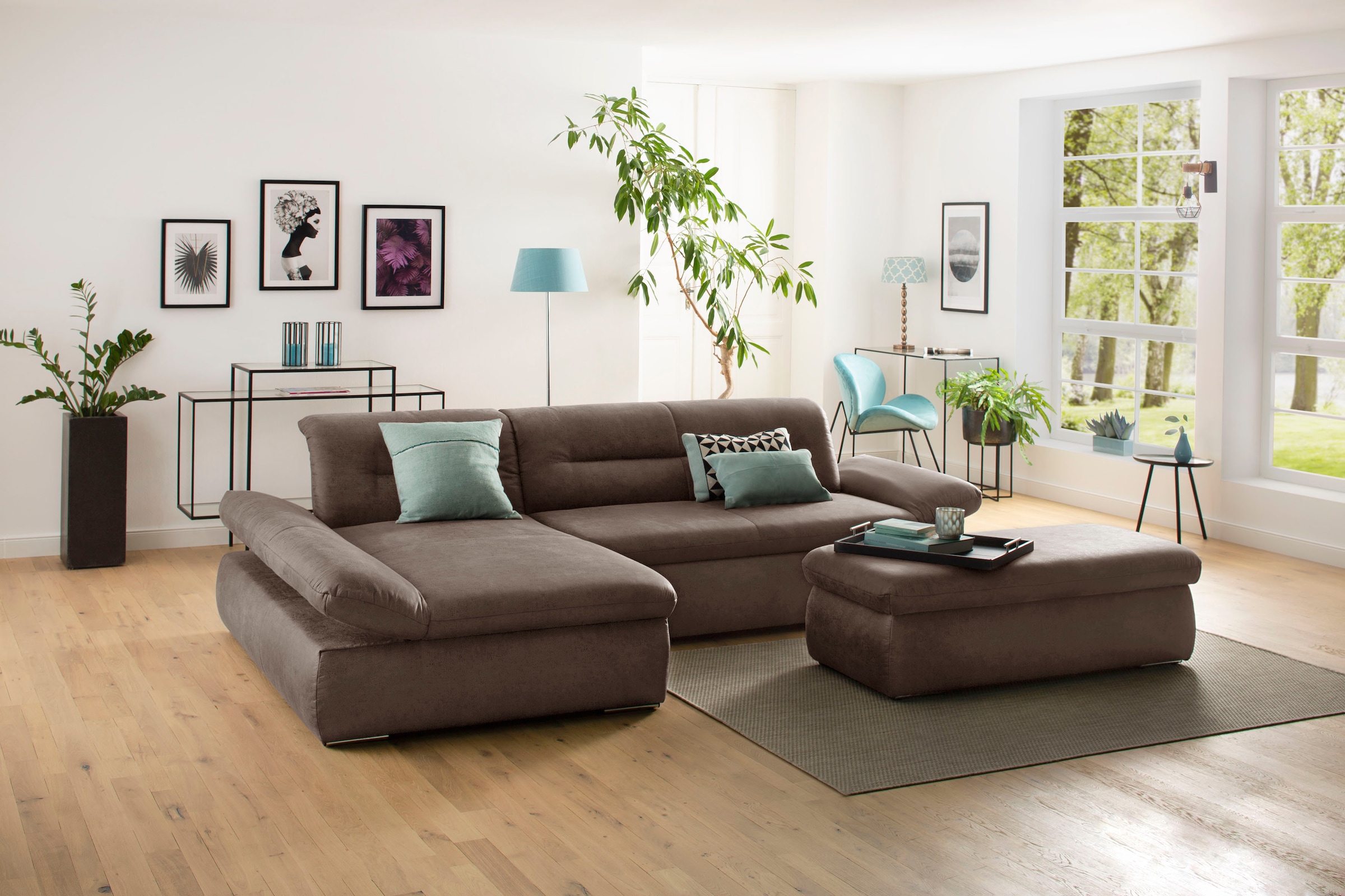 INOSIGN Polsterhocker »Avesa«, Mit grossem Staufach, passend zur Serie "Avesa", B/T/H: 136/64/43 cm