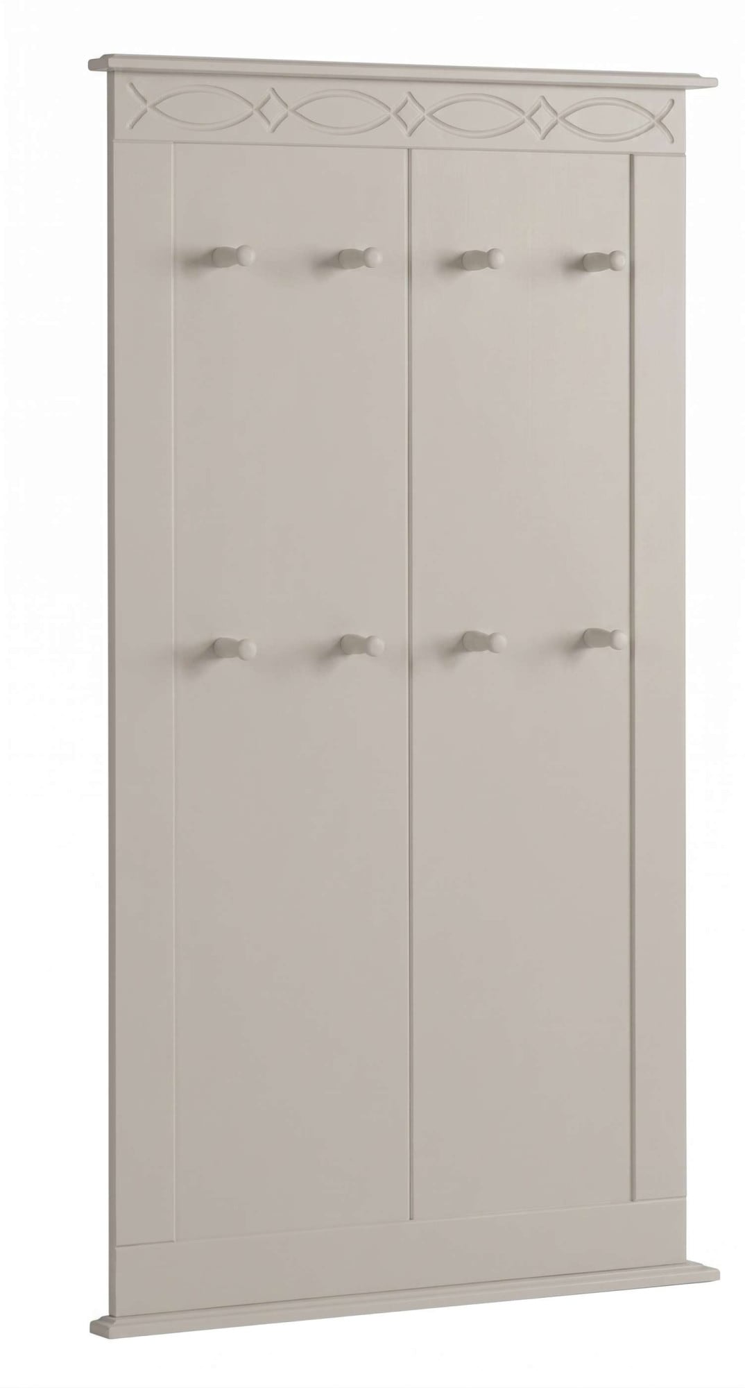 GOODproduct Panneau de vestiaire »Indra« L/P/H : 63/6/100 cm,  en pin massif, FSC®, 8 crochets, ornement discret