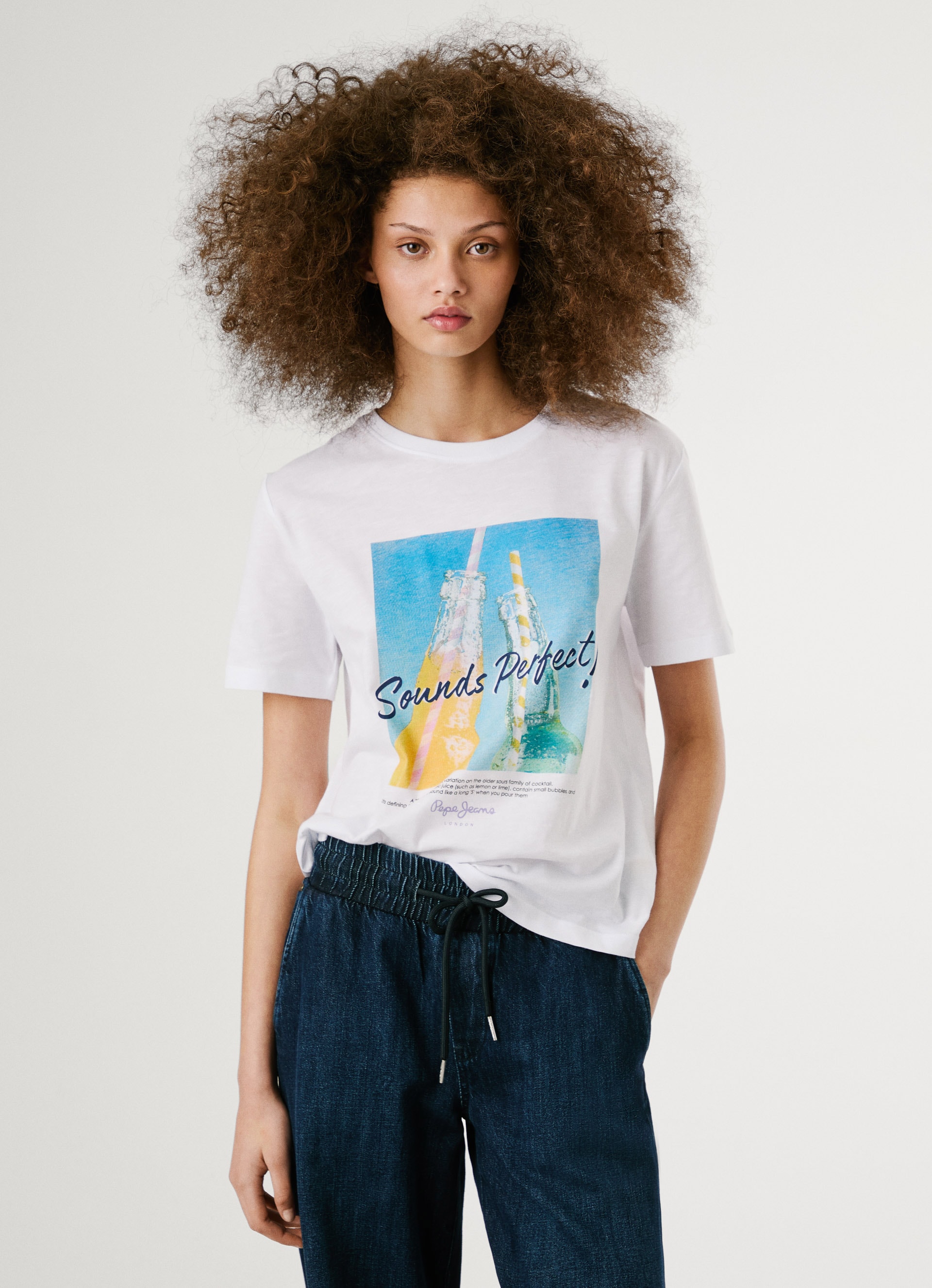 Image of Pepe Jeans T-Shirt "ANGEL" mit grossem Frontprint
