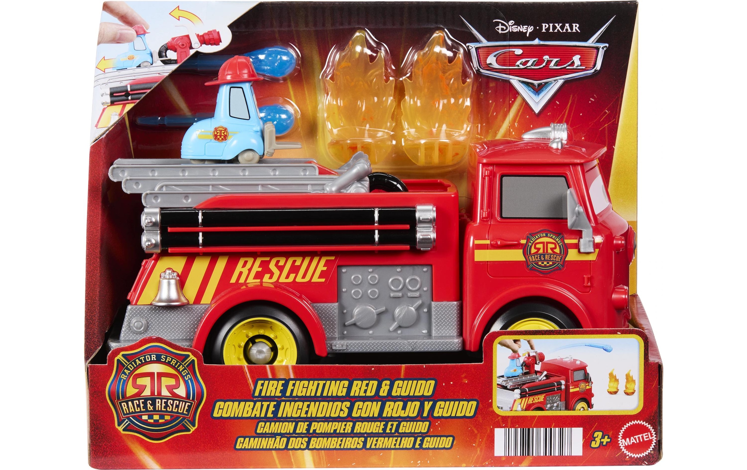   Jouet pompier »Mattel Cars Disney Cars Radiator Springs Race & Rescue Fire Truck«
