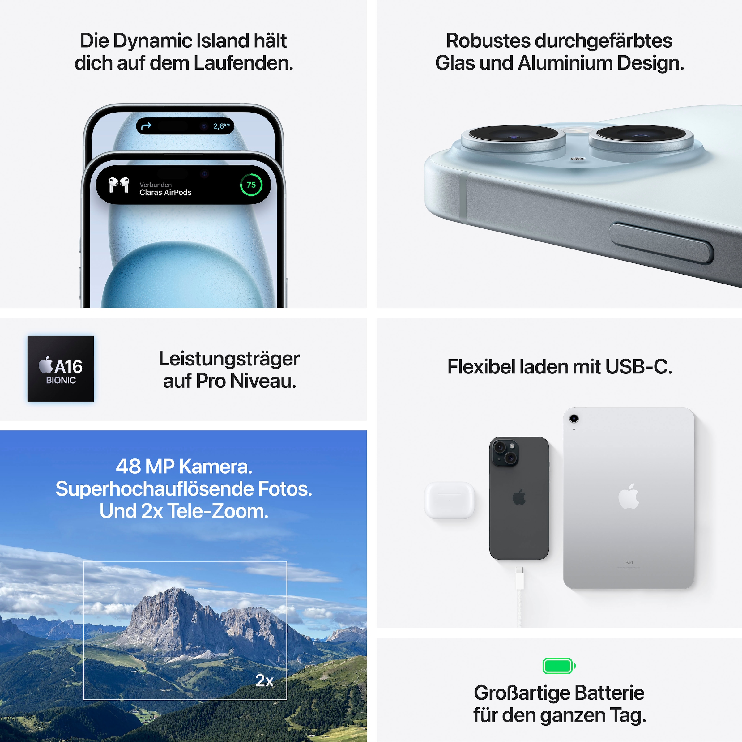 Apple Smartphone »iPhone 15« schwarz