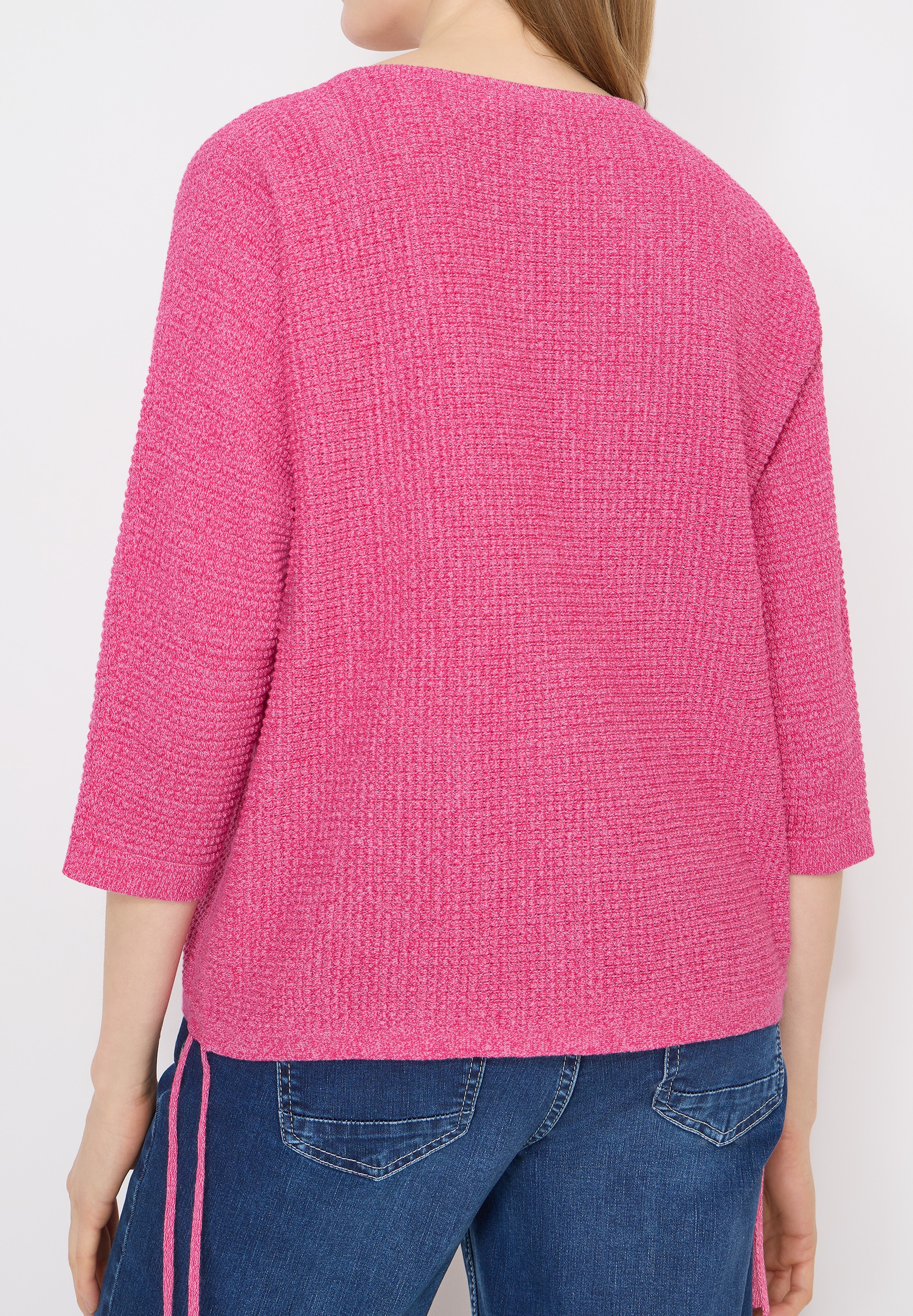 Cecil Pull à manches 3/4 mit seitlicher Raffung und Bindebändern