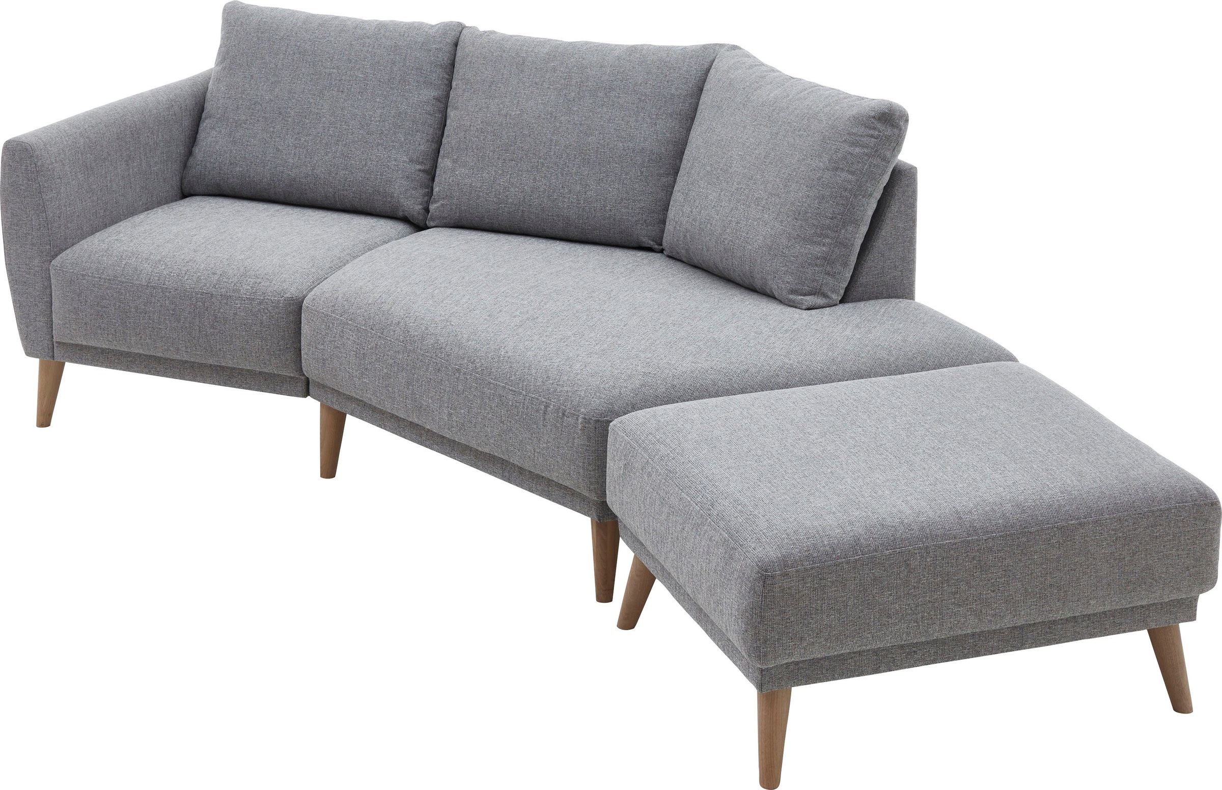 ATLANTIC home collection 2,5-Sitzer »Elvis«, Polsterecke mit offenem Ende im skandinavischen Stil, Massivholzfüsse