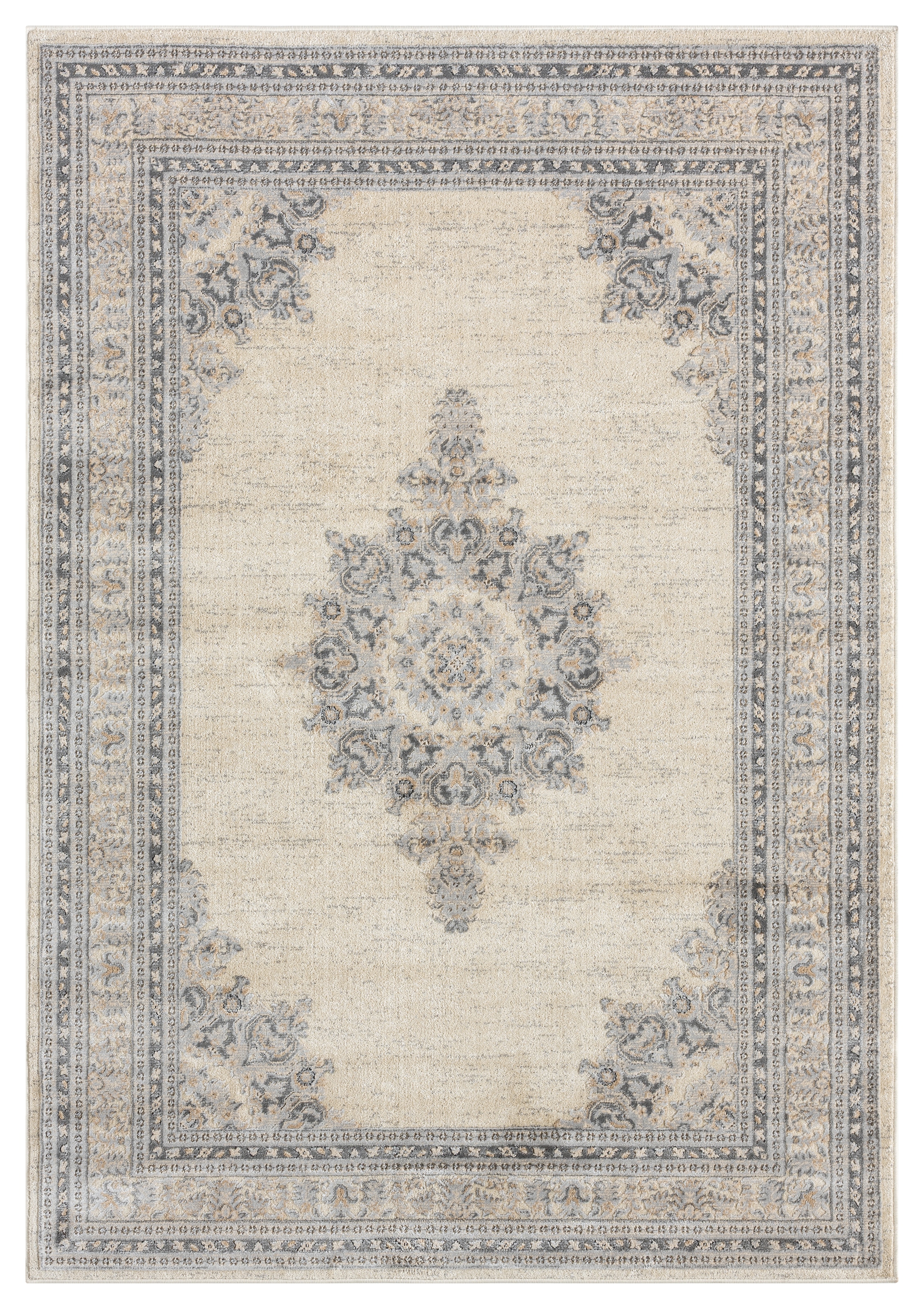 GOODproduct Teppich »Banli, Vintage-Look, Orient-Optik« rechteckig 9 mm Höhe dezenter Glanz, Schrumpf-Garn-Effekt, Vintage-Look, Orient-Optik