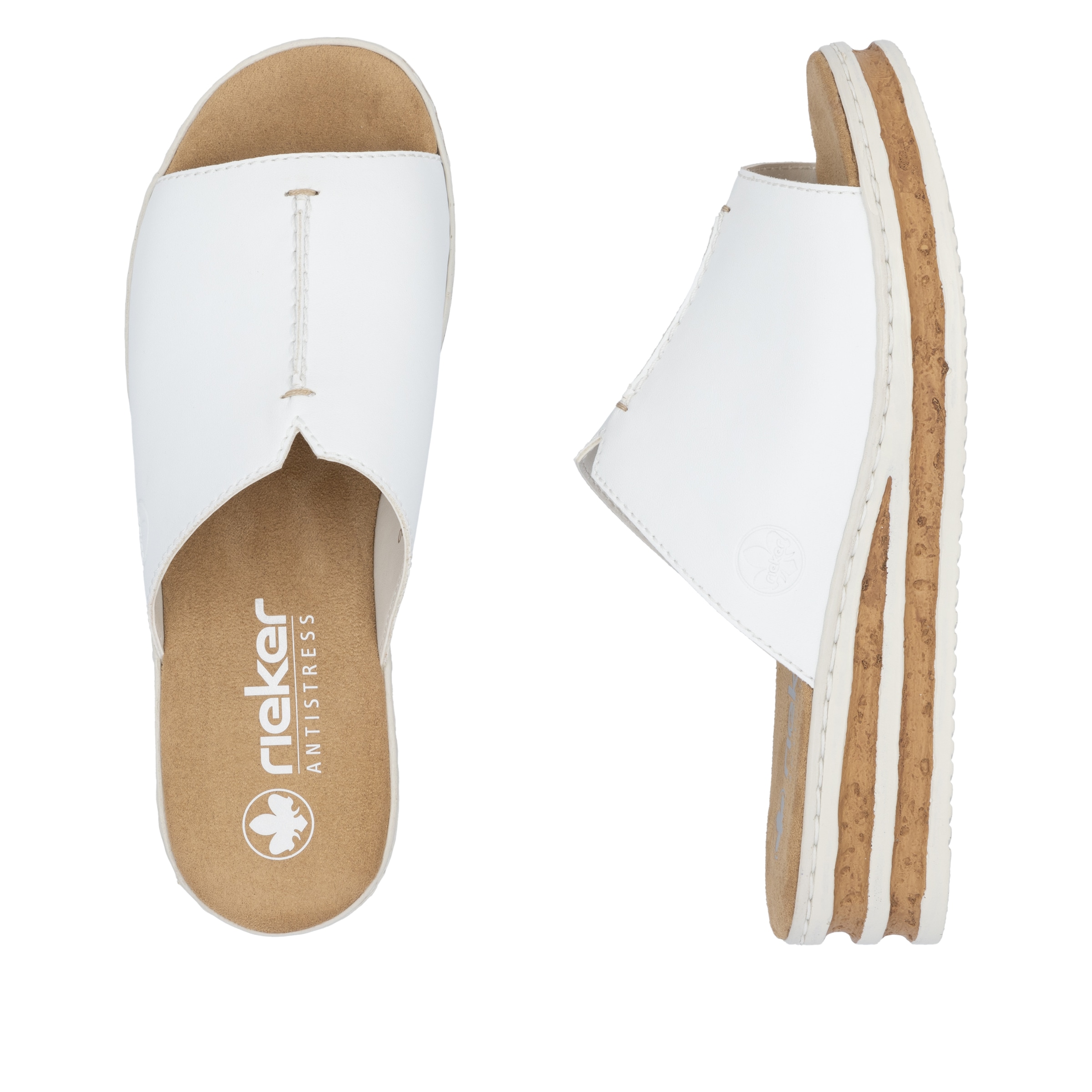 Rieker Pantolette compenséesd  chaussure d’été, chausson, talon compensé, à enfiler