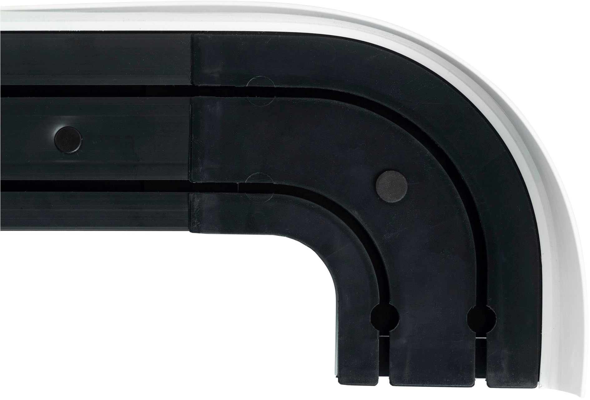 SN DECO GROUP Vorhangschiene »SH2«, 2 läufig-läufig, Fixmass, Set 2-läufig, inkl. Rundbögen, Blende 7,5 cm, vorgebohrt, Innenlauf
