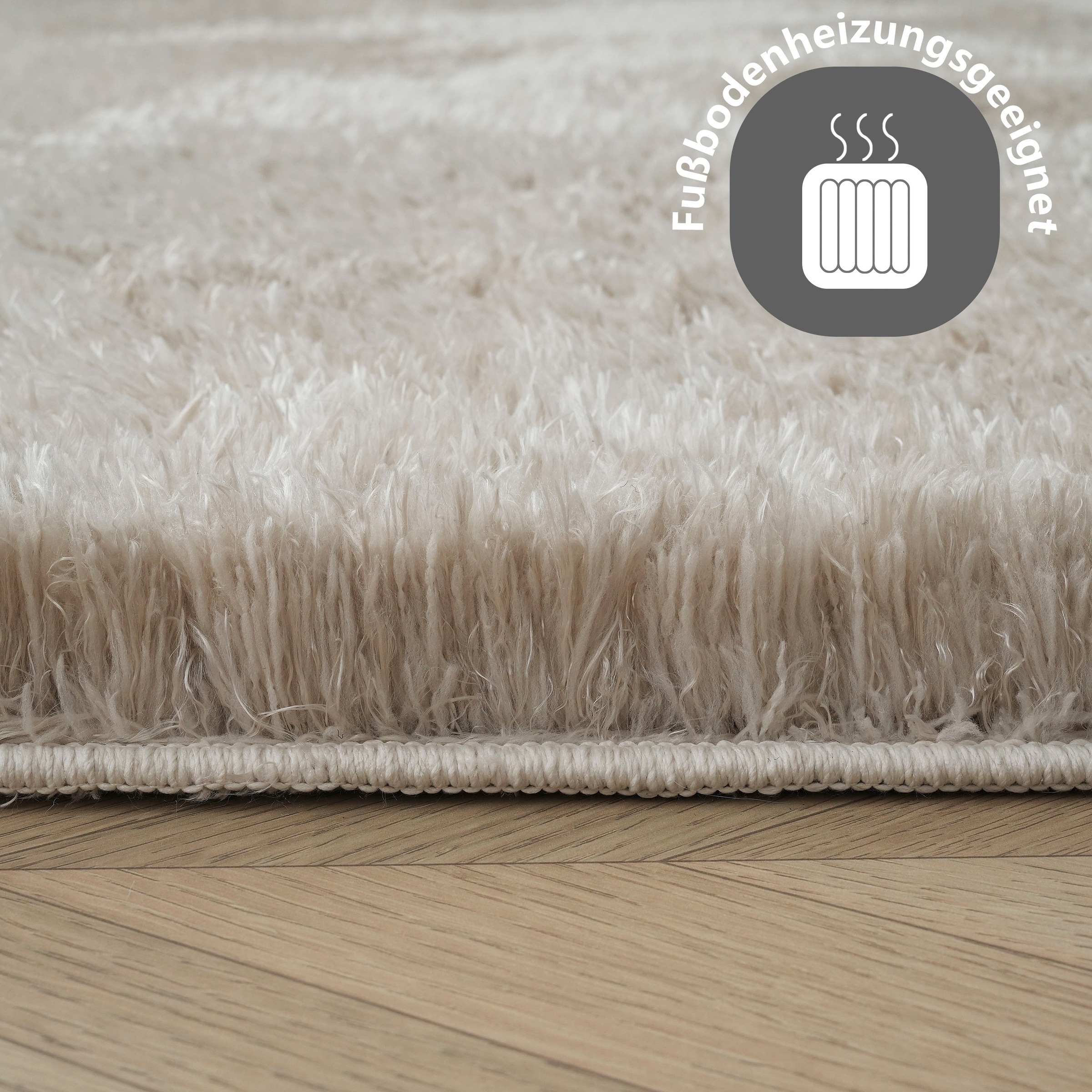 my home Hochflor-Teppich »Micro Shaggy, aus weicher Mikrofaser«, rechteckig, 53 mm Höhe, weich, flauschig, Uni-Farben, Wohnzimmer, Schlafzimmer, Kinderzimmer