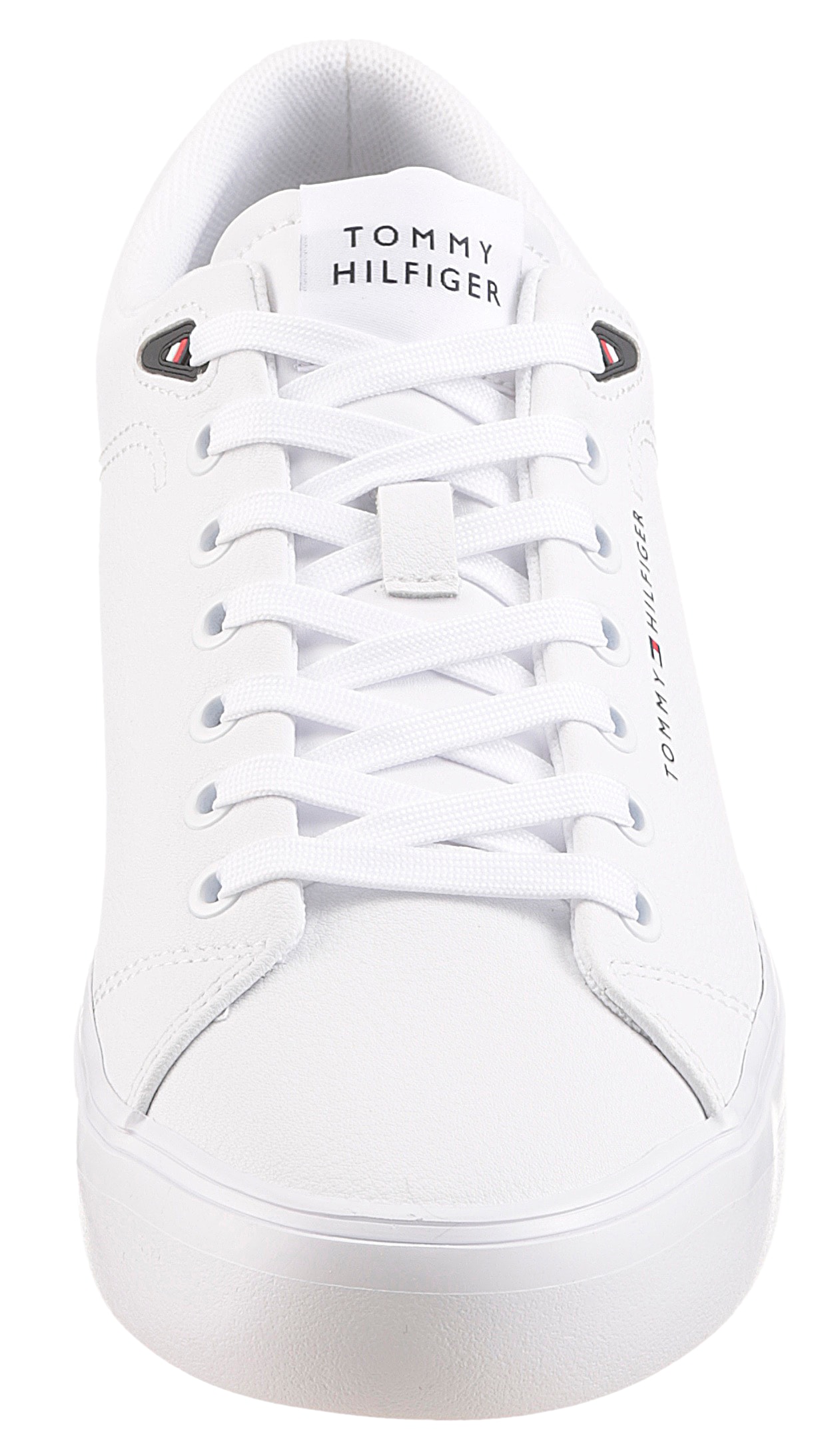 Tommy Hilfiger Sneakers »TH HI VULC CORE LOW LTH II ESS«  , Freizeitschuh, Halbschuh, Schnürer in schmaler Form