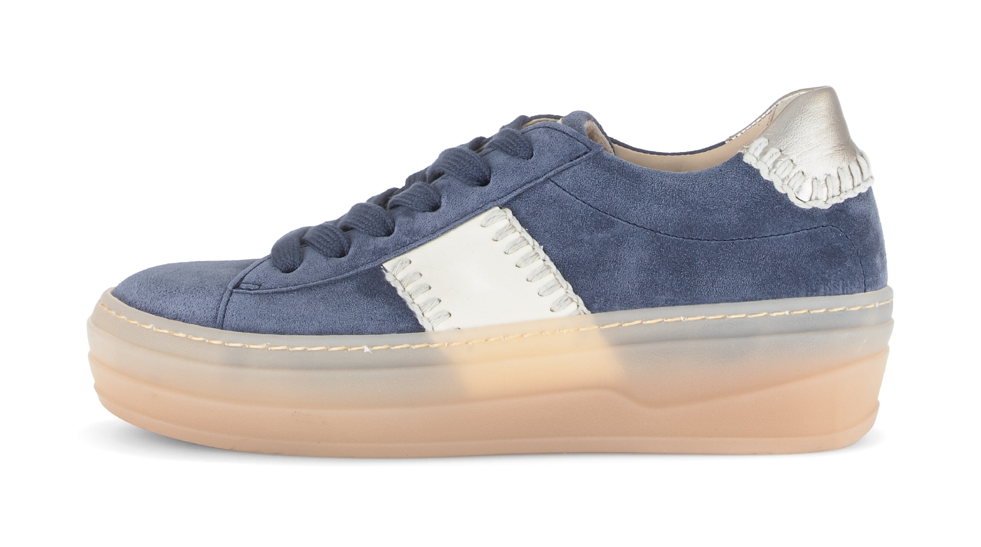 Gabor Plateausneaker  Freizeitschuh, Halbschuh, Schnürschuh mit transparenter Laufsohle