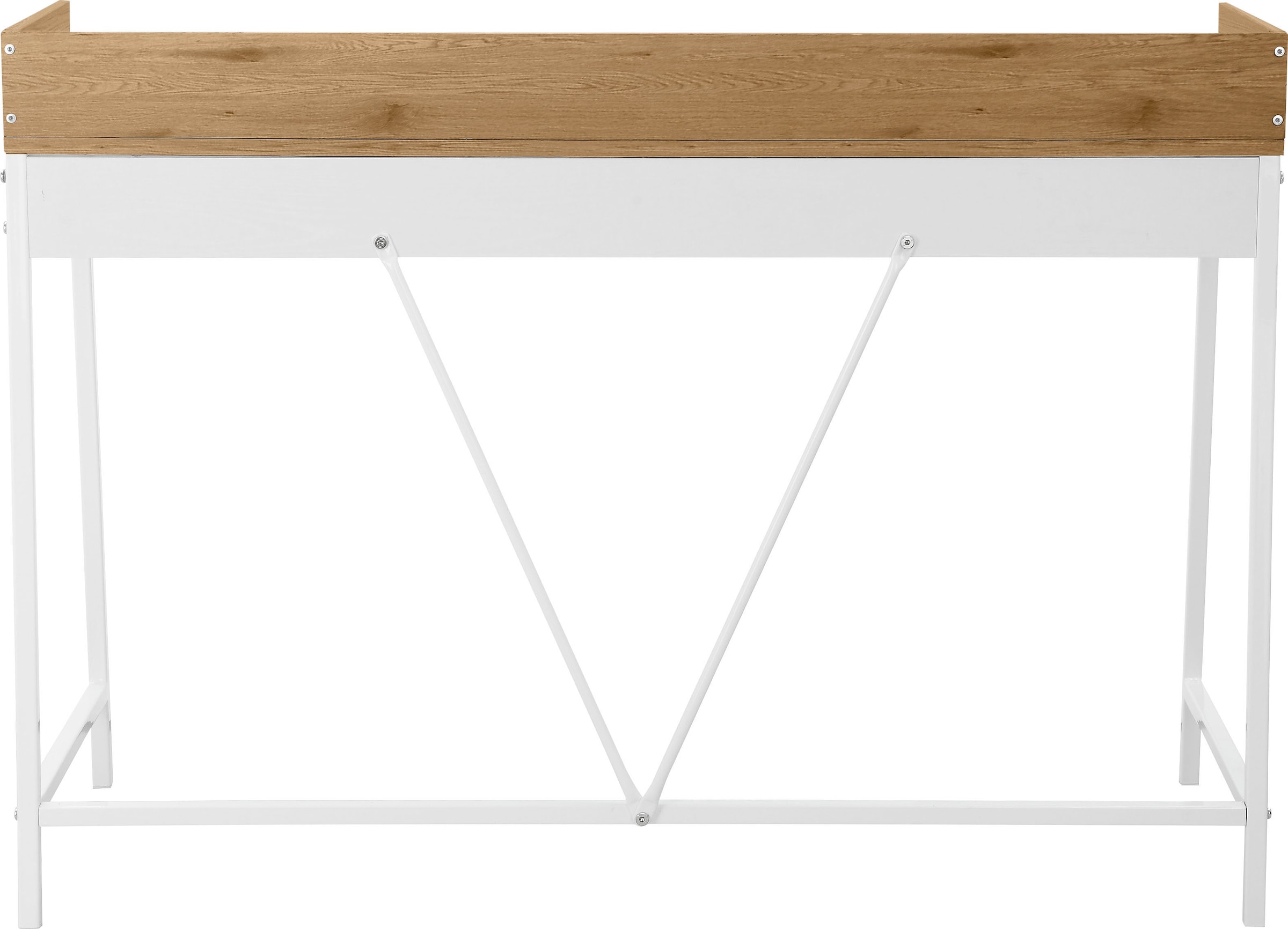 INOSIGN Schreibtisch »Jullian«, (1 St.), weisses Gestell aus Metall, Breite 120 cm