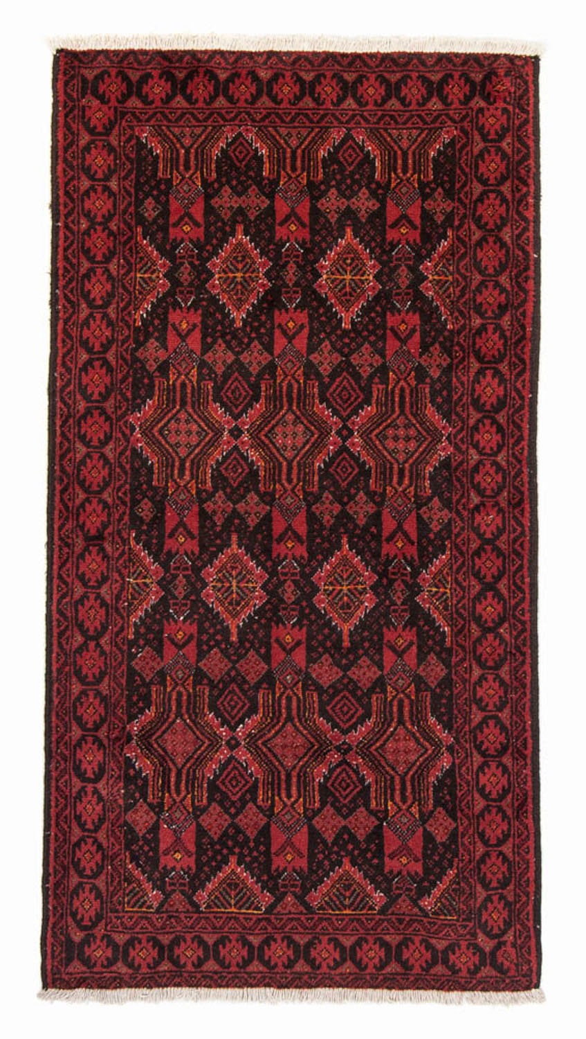 Image of morgenland Hochflor-Läufer »Belutsch Durchgemustert Rosso scuro 201 x 99 cm«, rechteckig, 0,8 mm Höhe, Handgeknüpft bei Ackermann Versand Schweiz