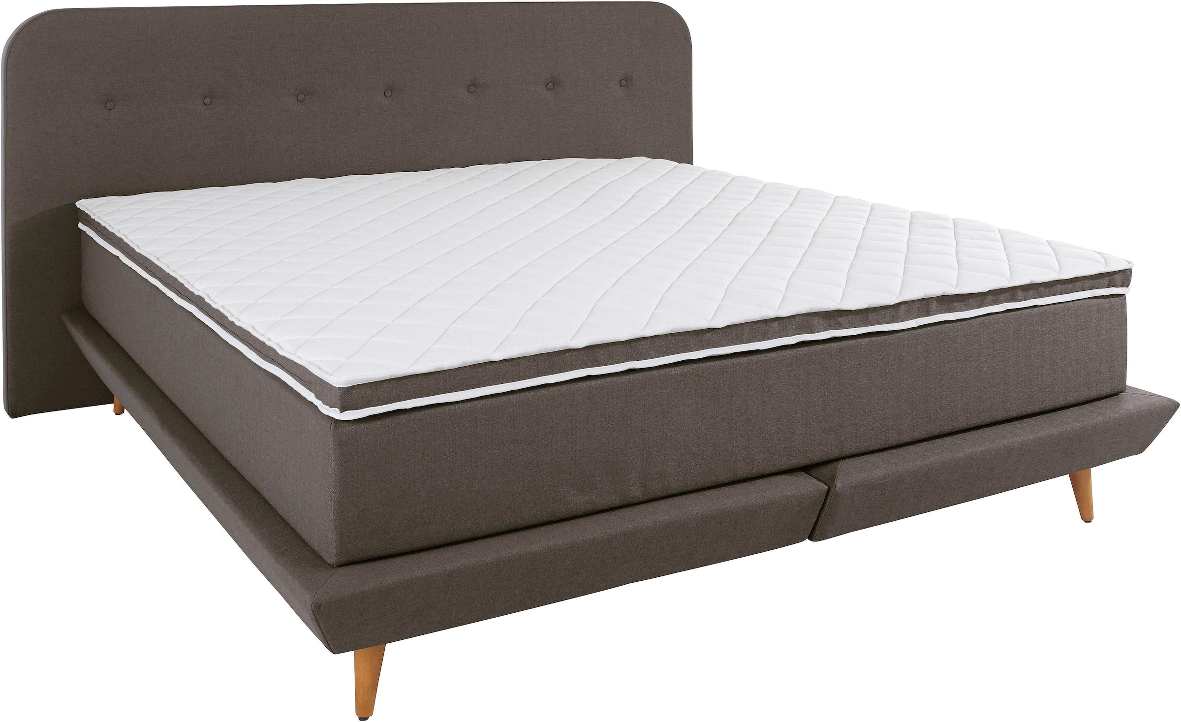 andas Boxspringbett »Premium«, Steppung mit Knopfheftung, inkl. Topper