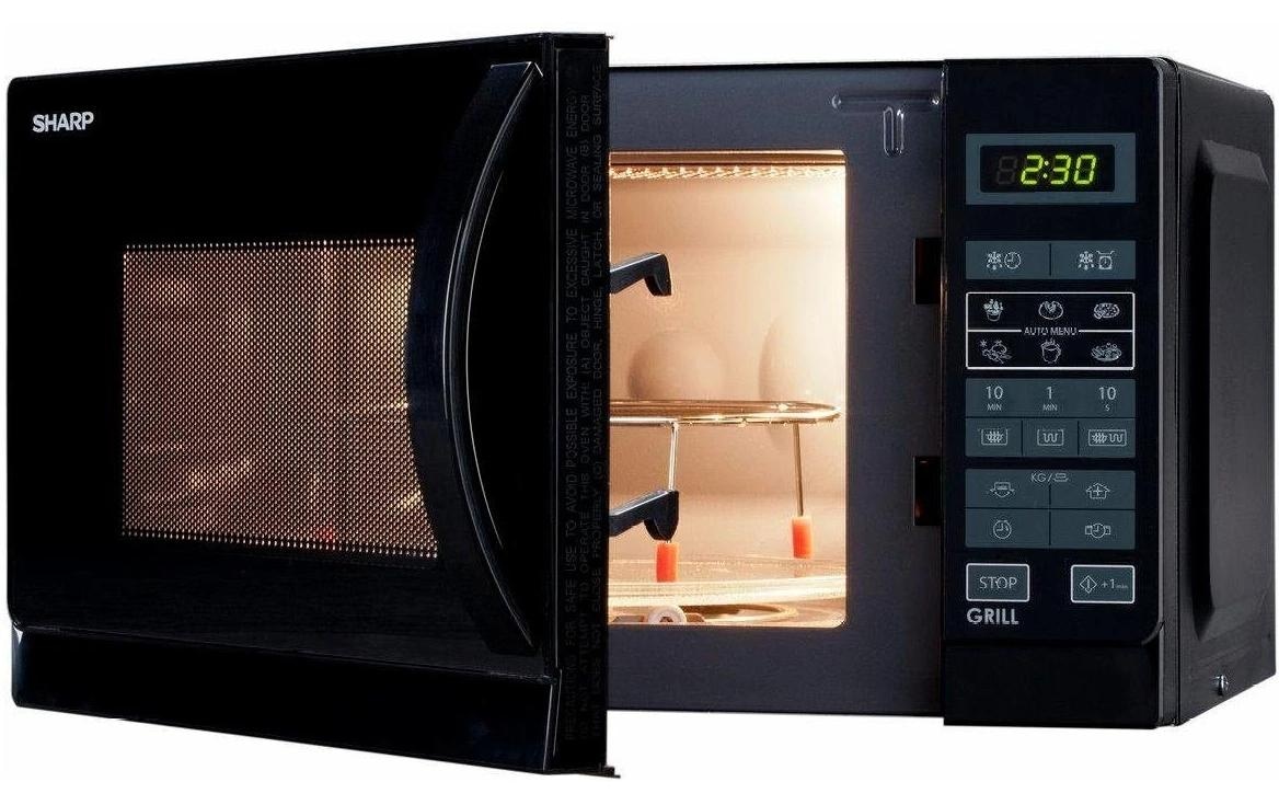 Sharp Mikrowelle »mit Grill R742BKW Schwarz«, 900 W
