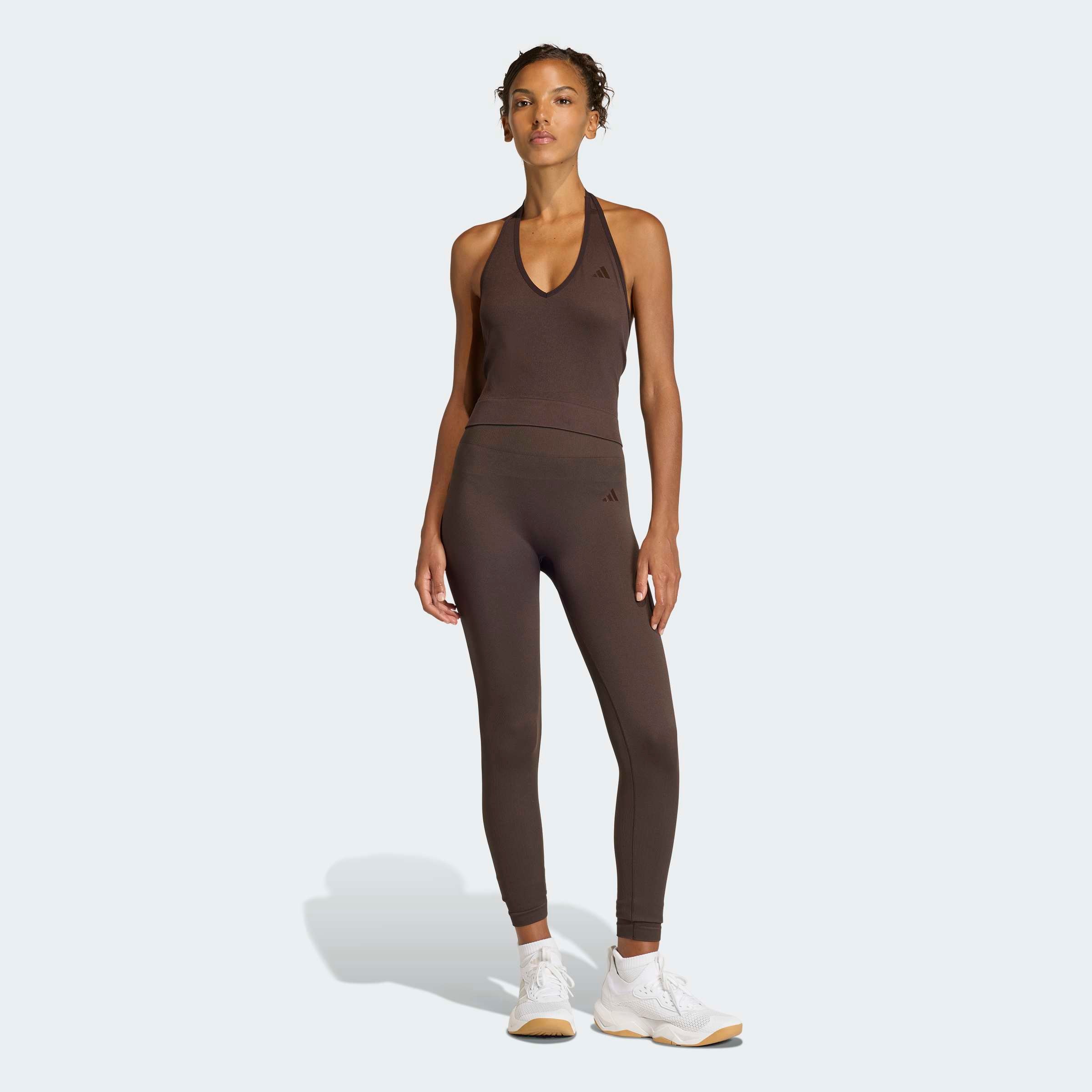 adidas Performance Trainingstights »WORKOUT ESSENTIALS LEGGINGS, KOMPLETTE LÄNGE, GESTRICKT«  mit nahtlosem Strickmaterial, ohne Verschluss, stützende Passform