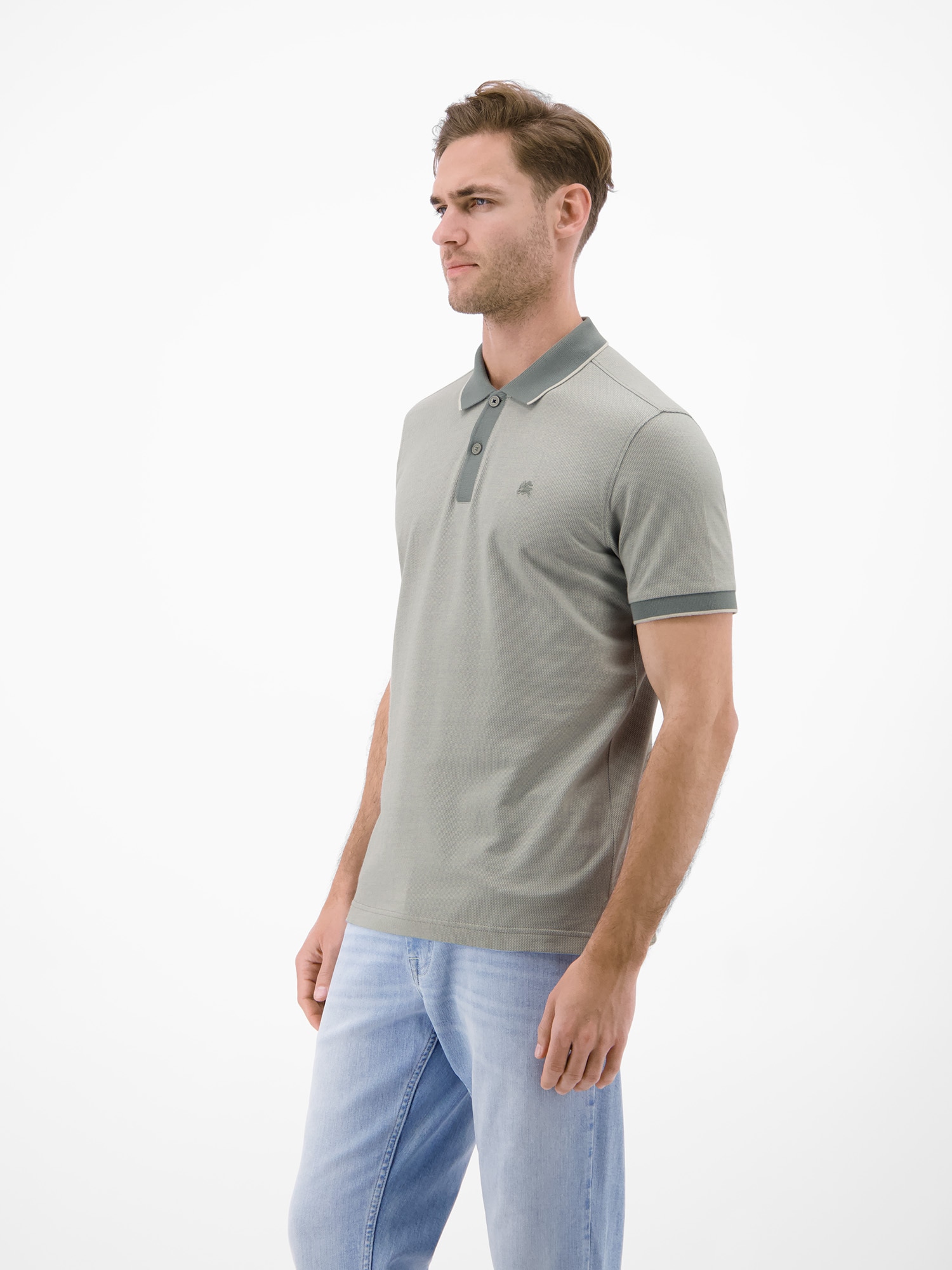 LERROS Polo »Poloshirt in 2-Tone-Optik«
