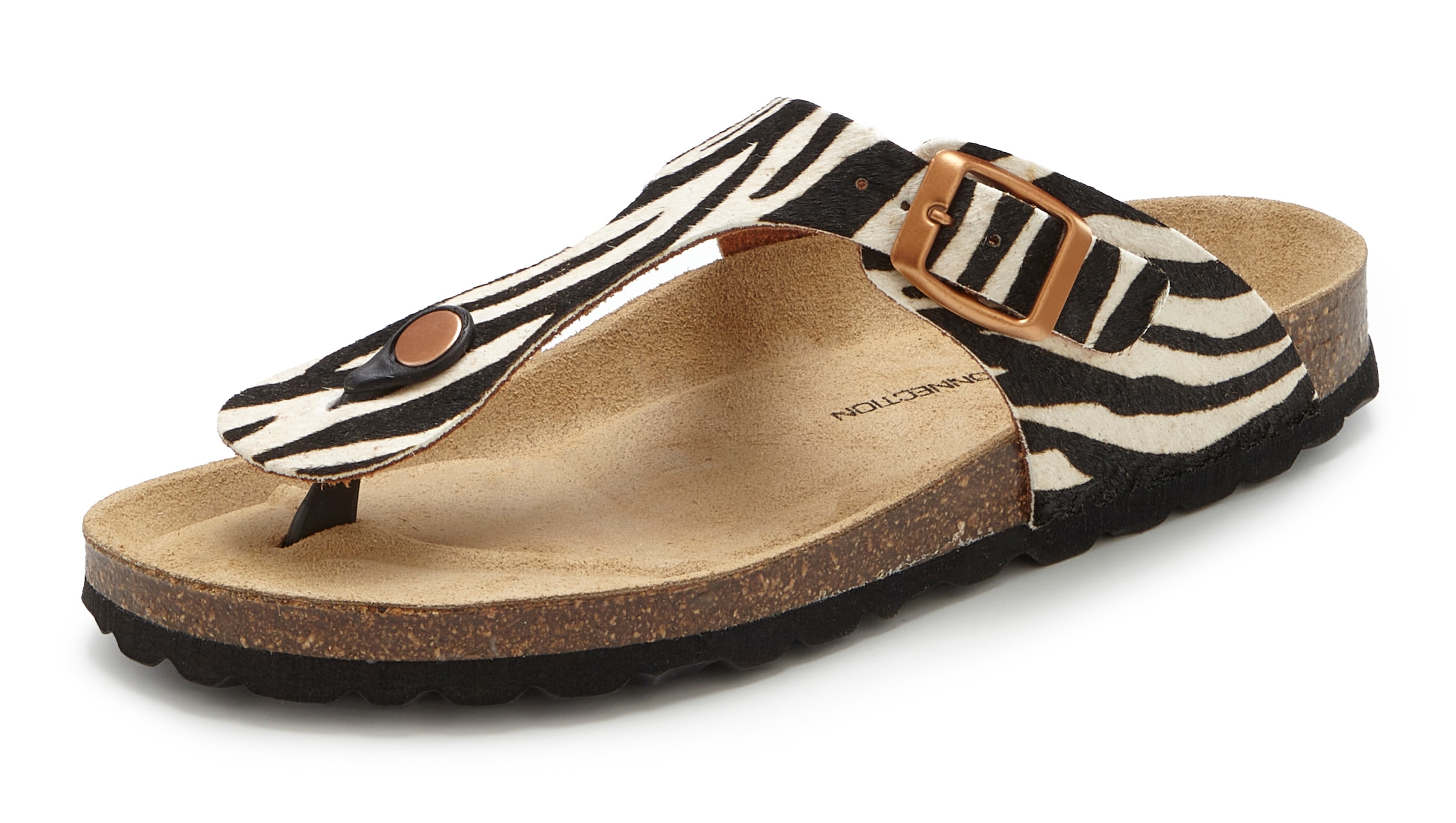 French Connection Pantolette »Sandale, Mule, offener Schuhe, Sommerschuhe«  NEU aus hochwertigem Leder mit bequemen Korkfussbett
