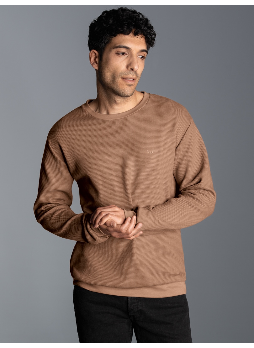Trigema Sweatshirt »TRIGEMA Sweatshirt in Waffeloptik«