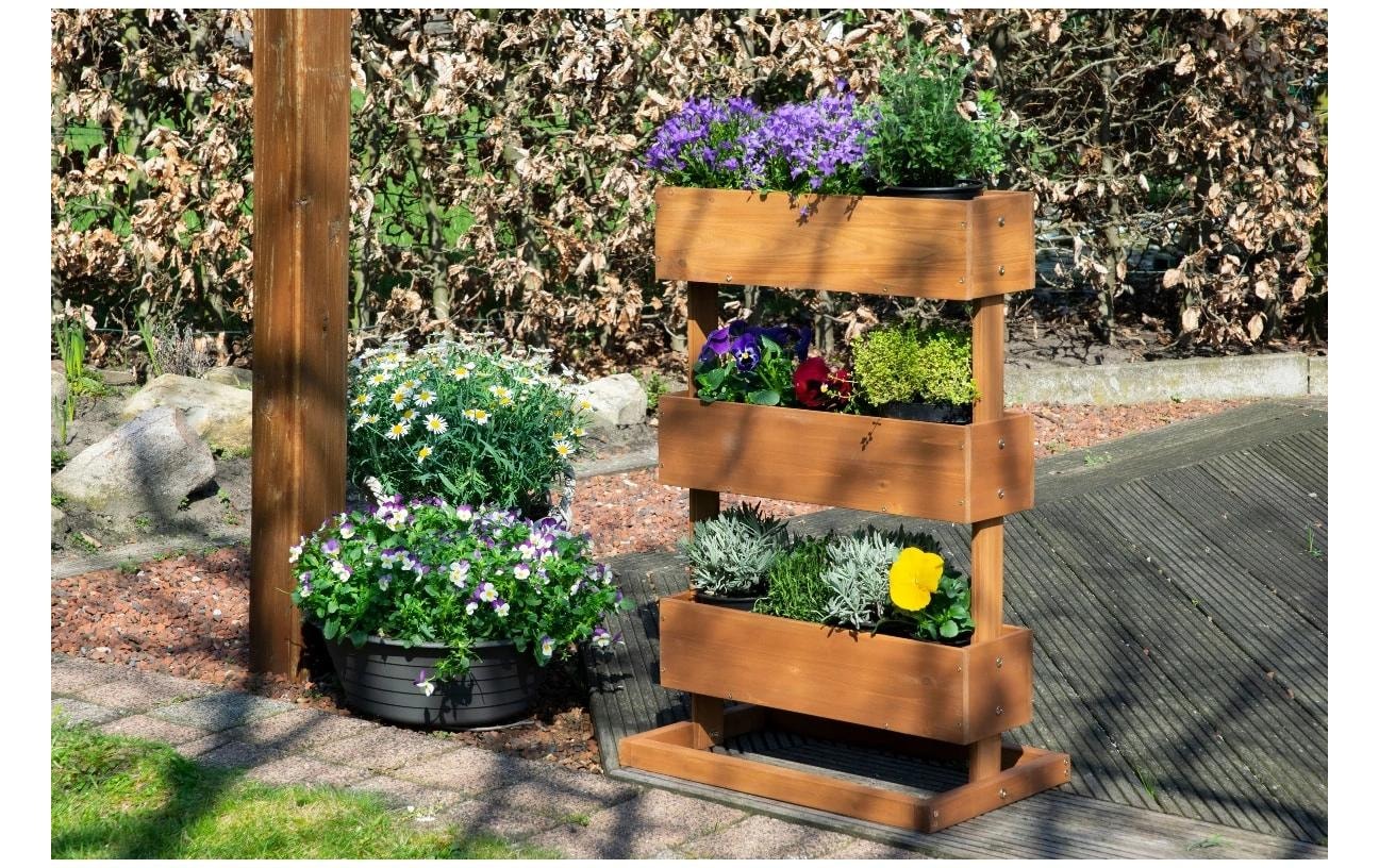 dobar Hochbeet »mit 3 Pflanzkästen«
