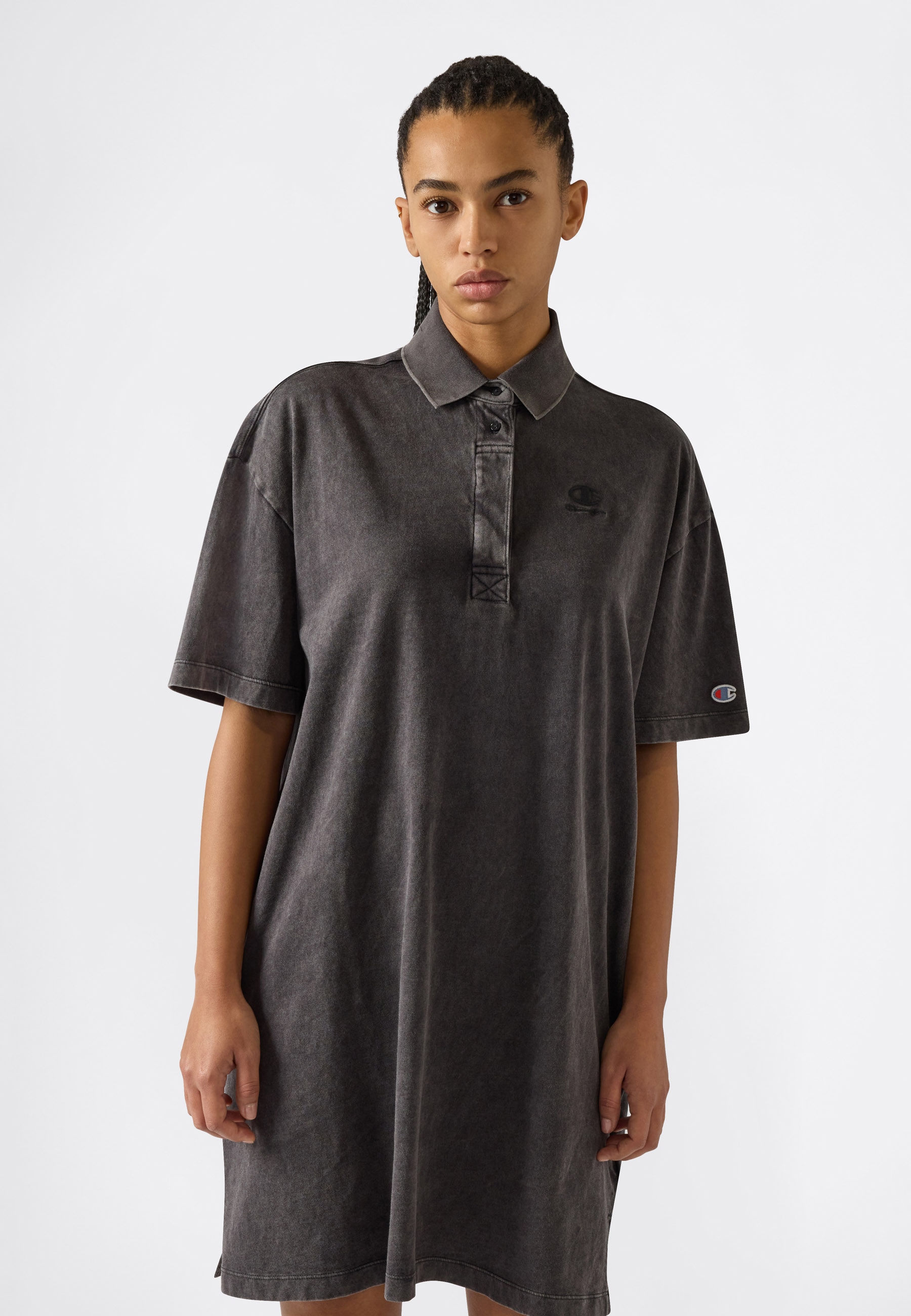Image of Champion Shirtkleid "ICONS WASH Loose fit jersey dress" für sportliche Aktivitäten, aus Baumwolle, sportlicher Stil