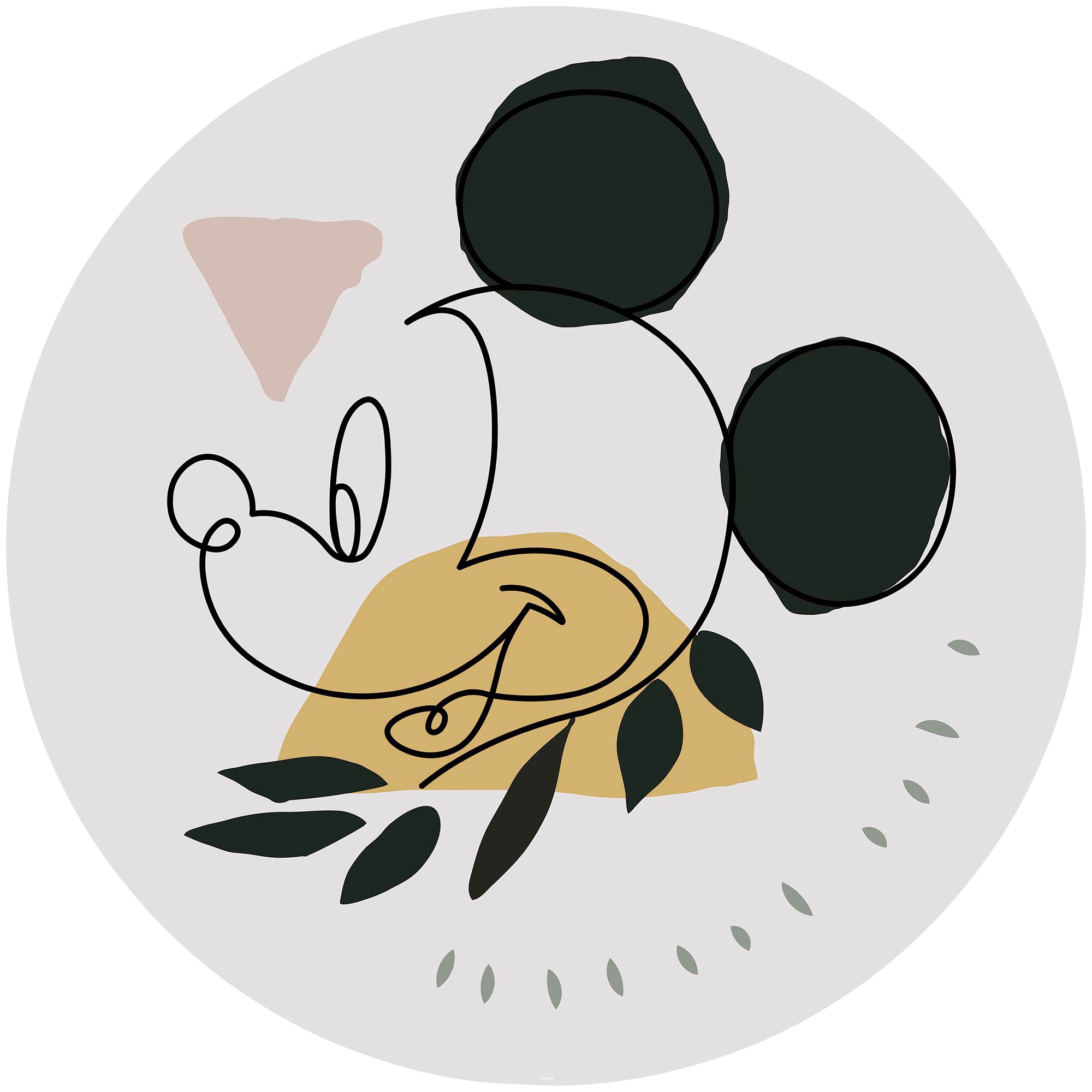 Image of Komar Fototapete "Vlies selbstklebend - Mickey Modern Art - Grösse 125 x 125 cm" bedruckt glatt Kinderzimmer