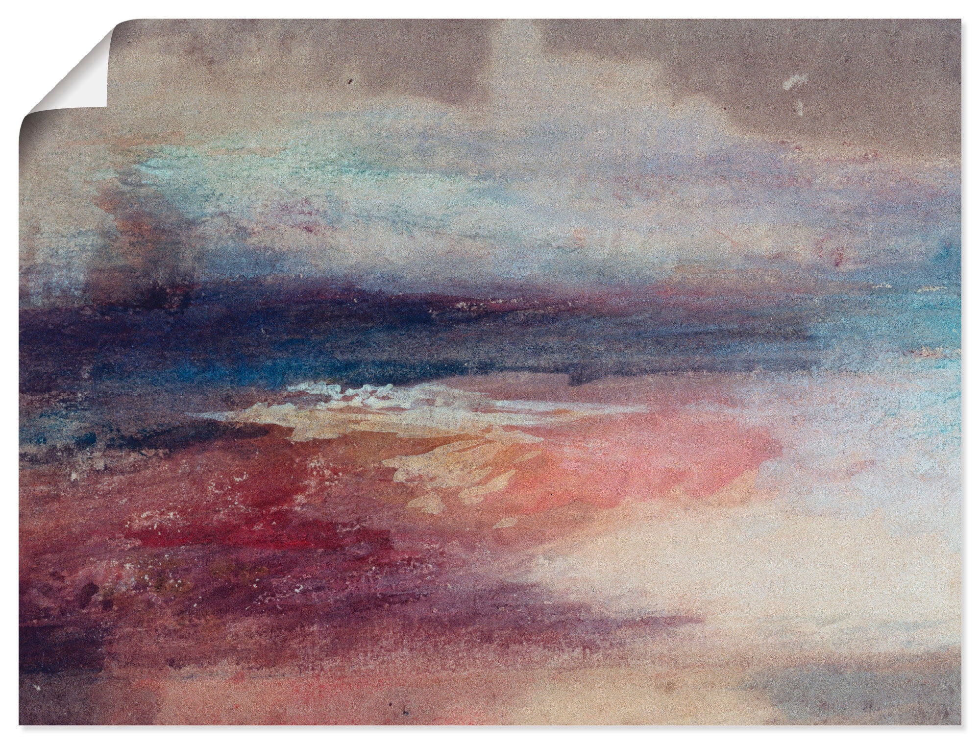 Wandbild »Küstenlandschaft Sonnenunterg«, Küste, (1 St.), als Leinwandbild, Poster in...