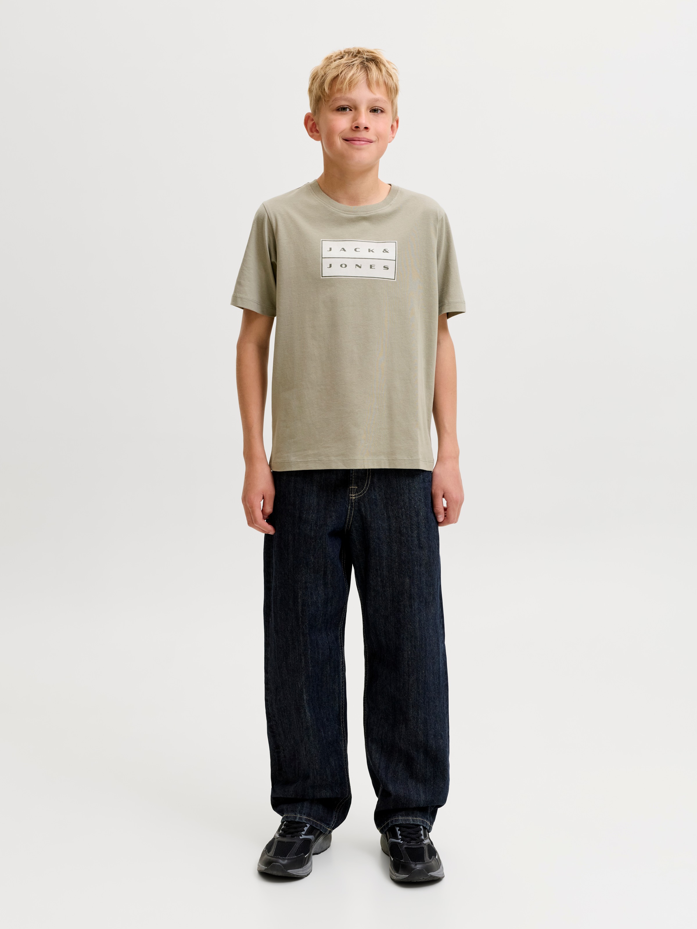 Jack & Jones Junior »JCOFUSION DOTS PRINT TEE SS CN JNR« Baumwolle, normal geschnitten