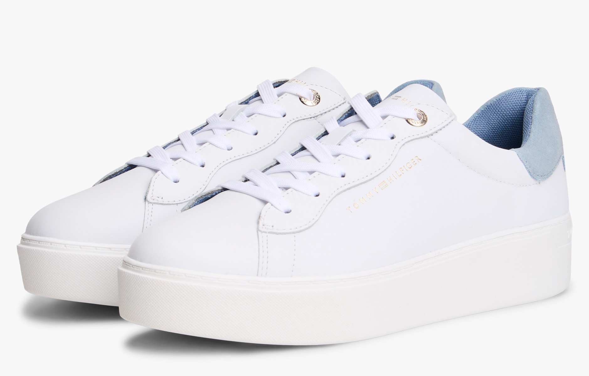 Image of Tommy Hilfiger Plateausneaker "CHIC PLATFORM CUPSOLE SNEAKER", Freizeitschuh, Halbschuh, Schnürer mit schönem TH-Logoelement