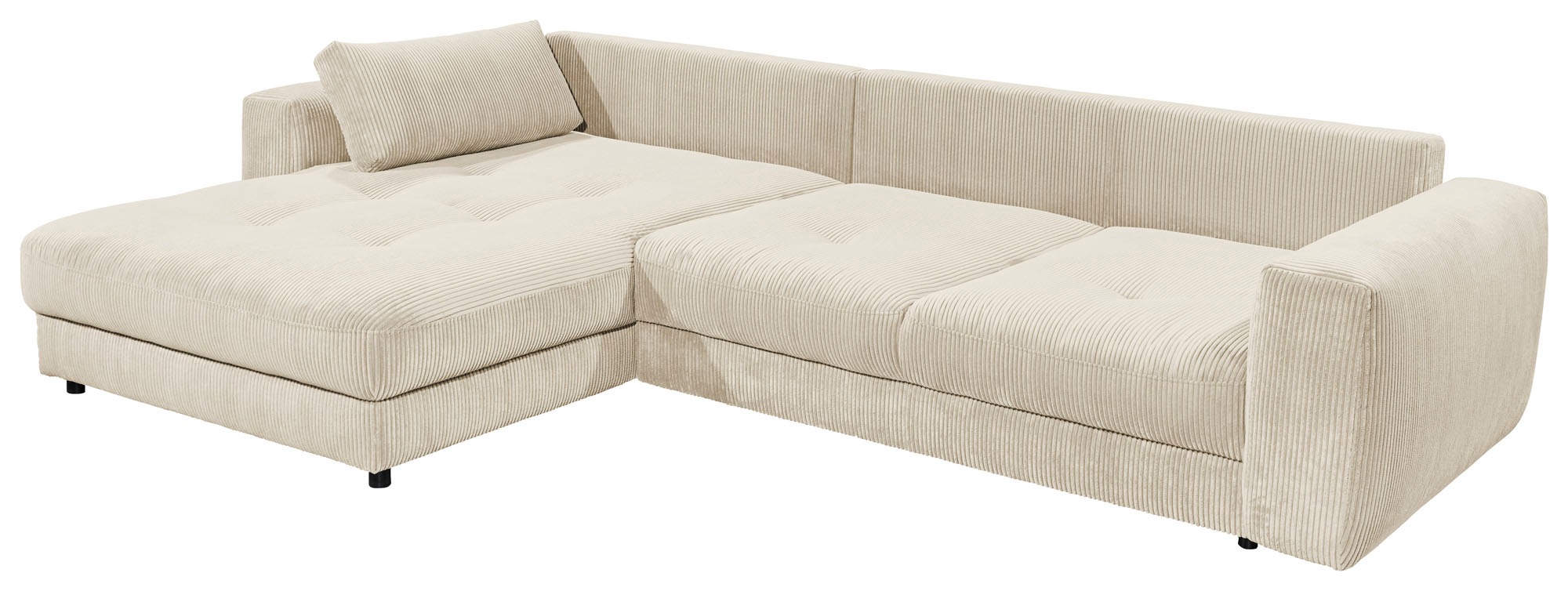 ED EXCITING DESIGN Ecksofa »Barura L-Form« mit 3 Nierenkissen