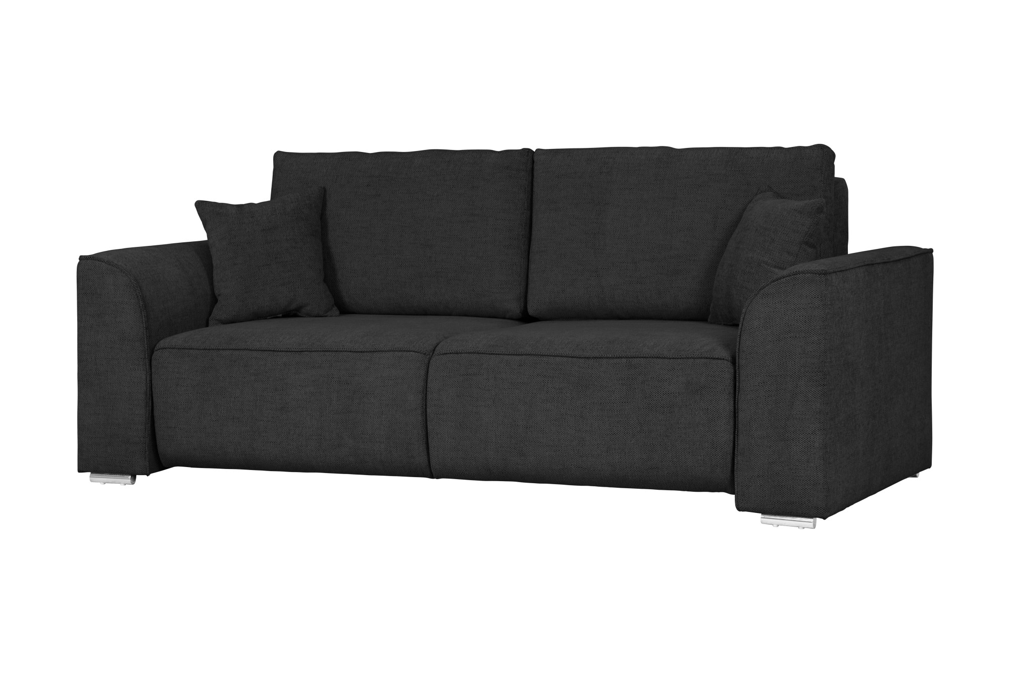 INOSIGN 2-Sitzer »BEATRICE, erhältlich in trendigen Stoffoptionen, B/T/H: 143/73/92 cm«, In hochwertiger Verarbeitung, incl. 2 grossen Zierkissen in Korpusfarbe