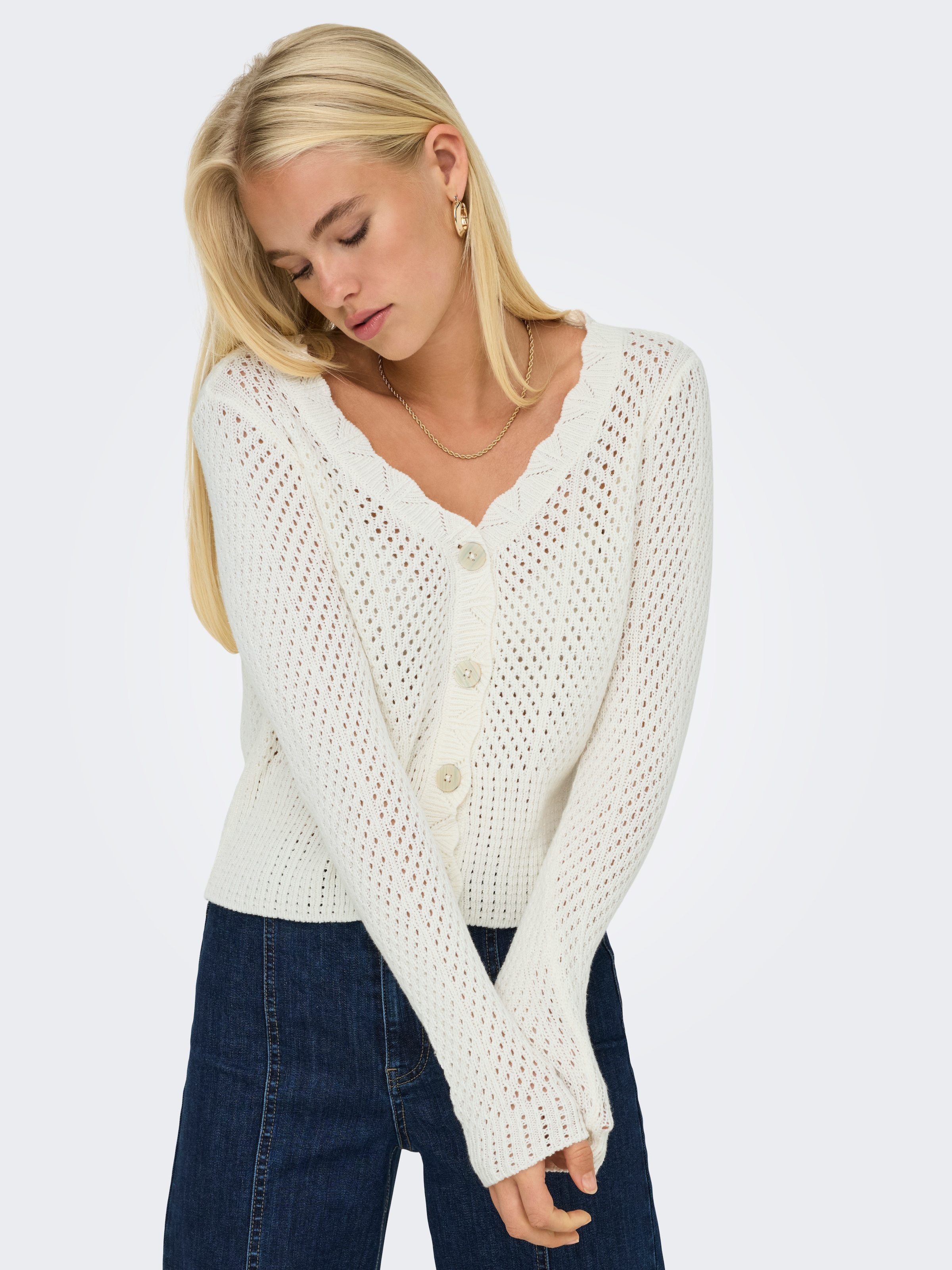 ONLY Strickjacke »ONLROSELIA LS V-NECK CARDI KNT NCA«