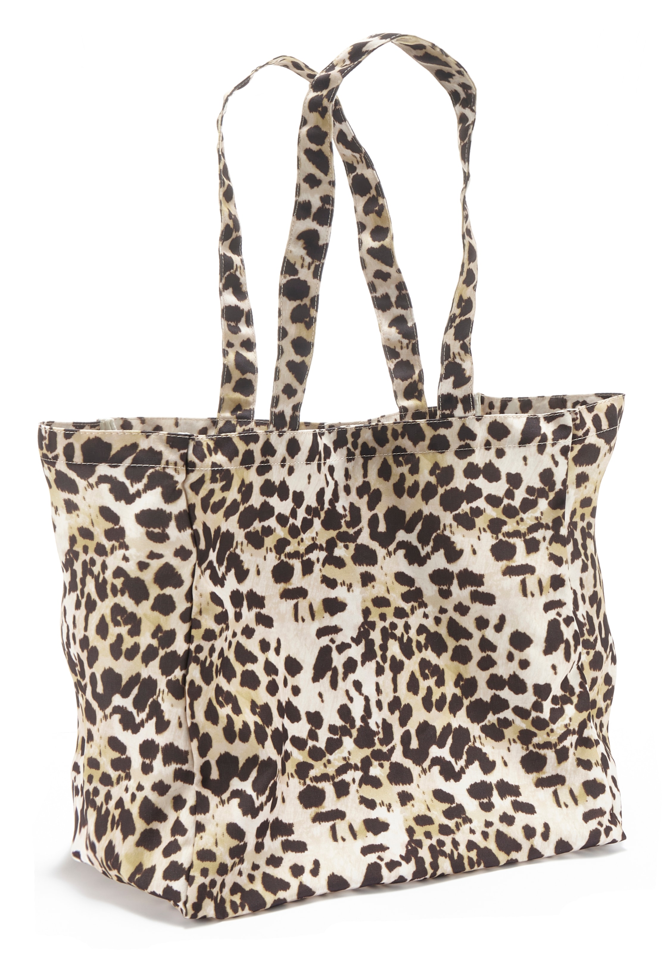 Image of LSCN by LASCANA Shopper "Schultertasche, Strandtasche, Badetasche, Sommertasche, Handtasche," Einkaufstasche, Tragetasche mit angesagtem Leo-Print VEGAN