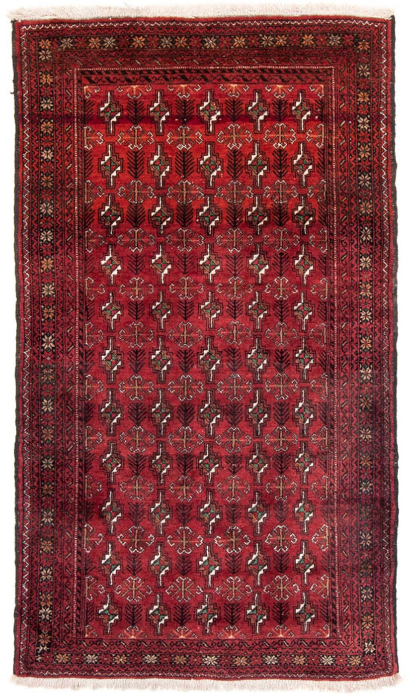 Image of morgenland Hochflor-Läufer »Belutsch Durchgemustert Rosso 187 x 105 cm«, rechteckig, 0,8 mm Höhe, Handgeknüpft bei Ackermann Versand Schweiz