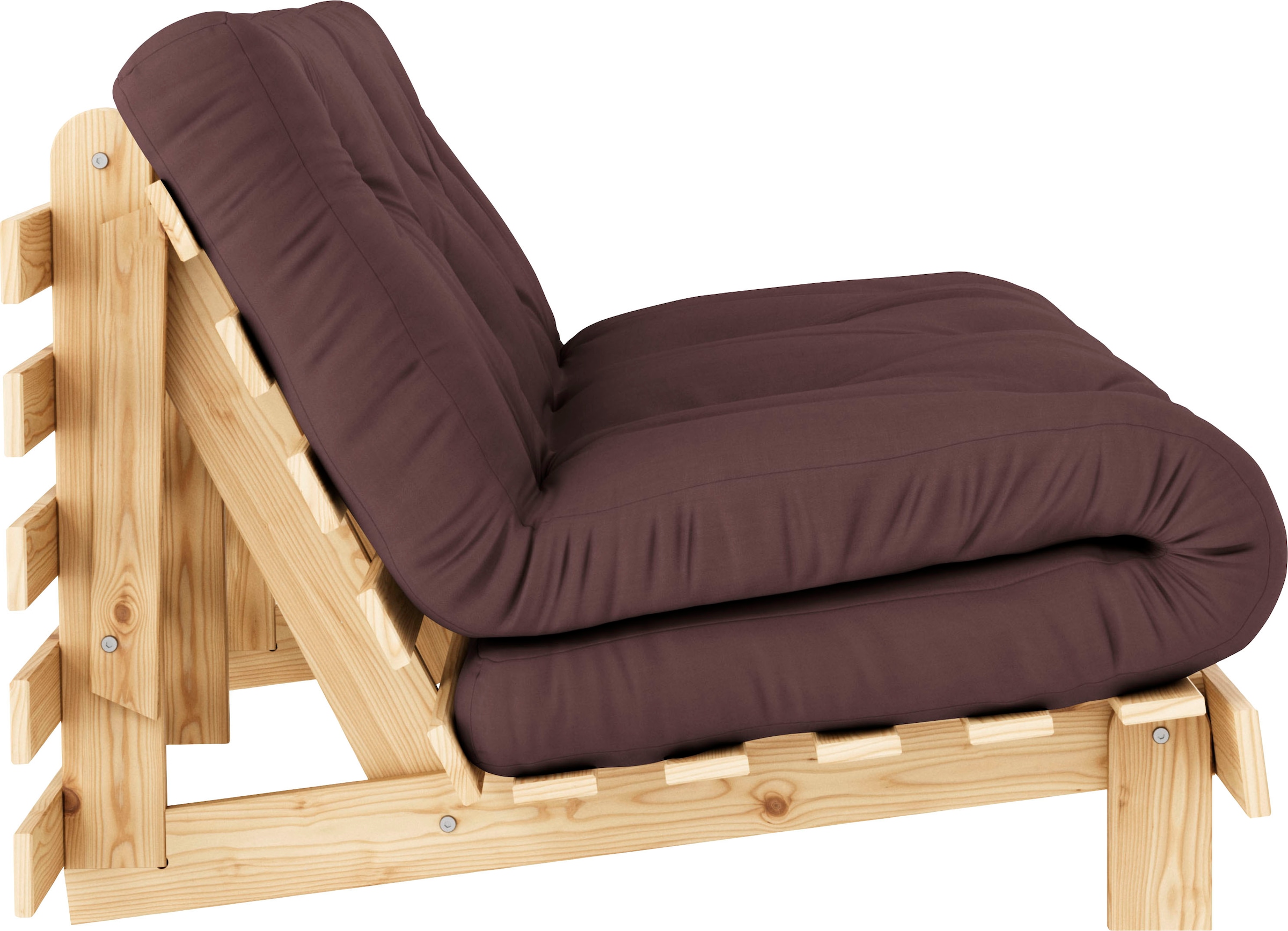 Karup Design Schlafsofa »Roots 160 Schlafsofa, Gästebett, Sofa mit Futonmatratze«, (2 St.), Inkl. Futonmatratze, Liegefläche 160x200 cm, FSC® zertifizierte Kiefer