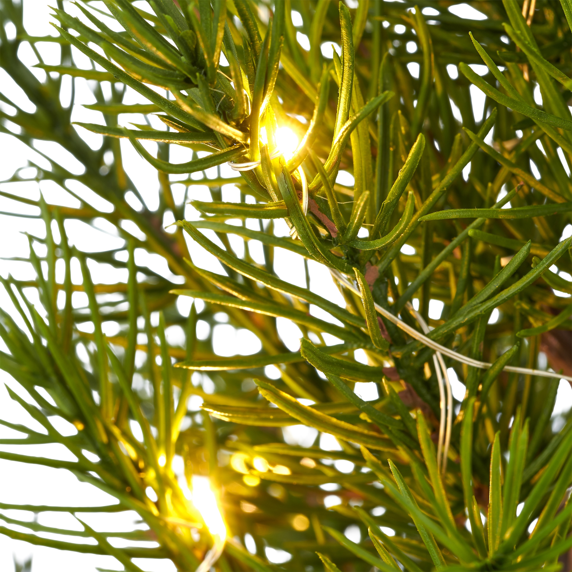 GOODproduct Künstlicher Weihnachtsbaum »Tannenbäumchen im Topf, 52 oder 68cm hoch« mit LED-Beleuchtung und Timer Funktion