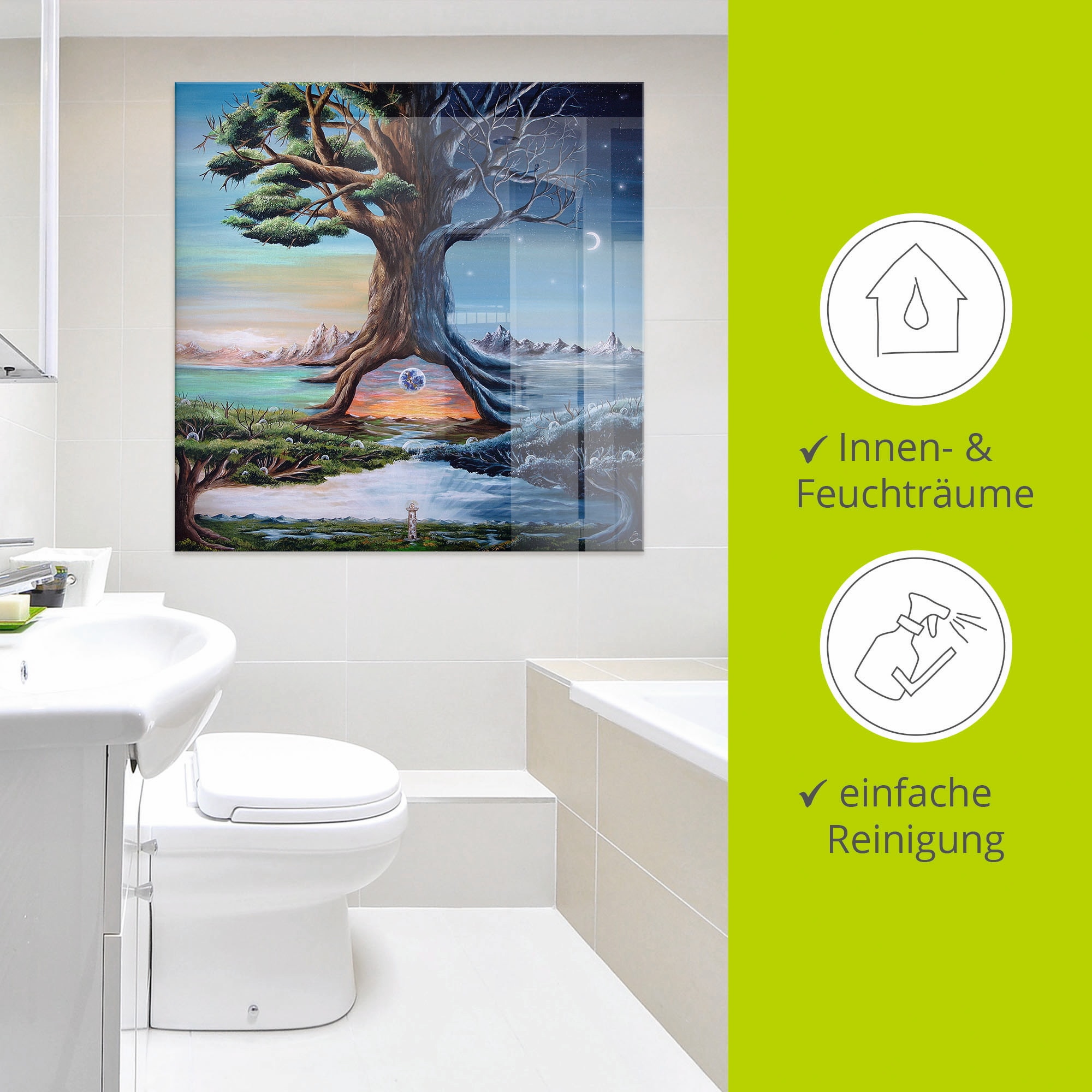 Artland Glasbild »Zwischenwelten« Landschaften 1 Stk. tlg. in verschiedenen Grössen