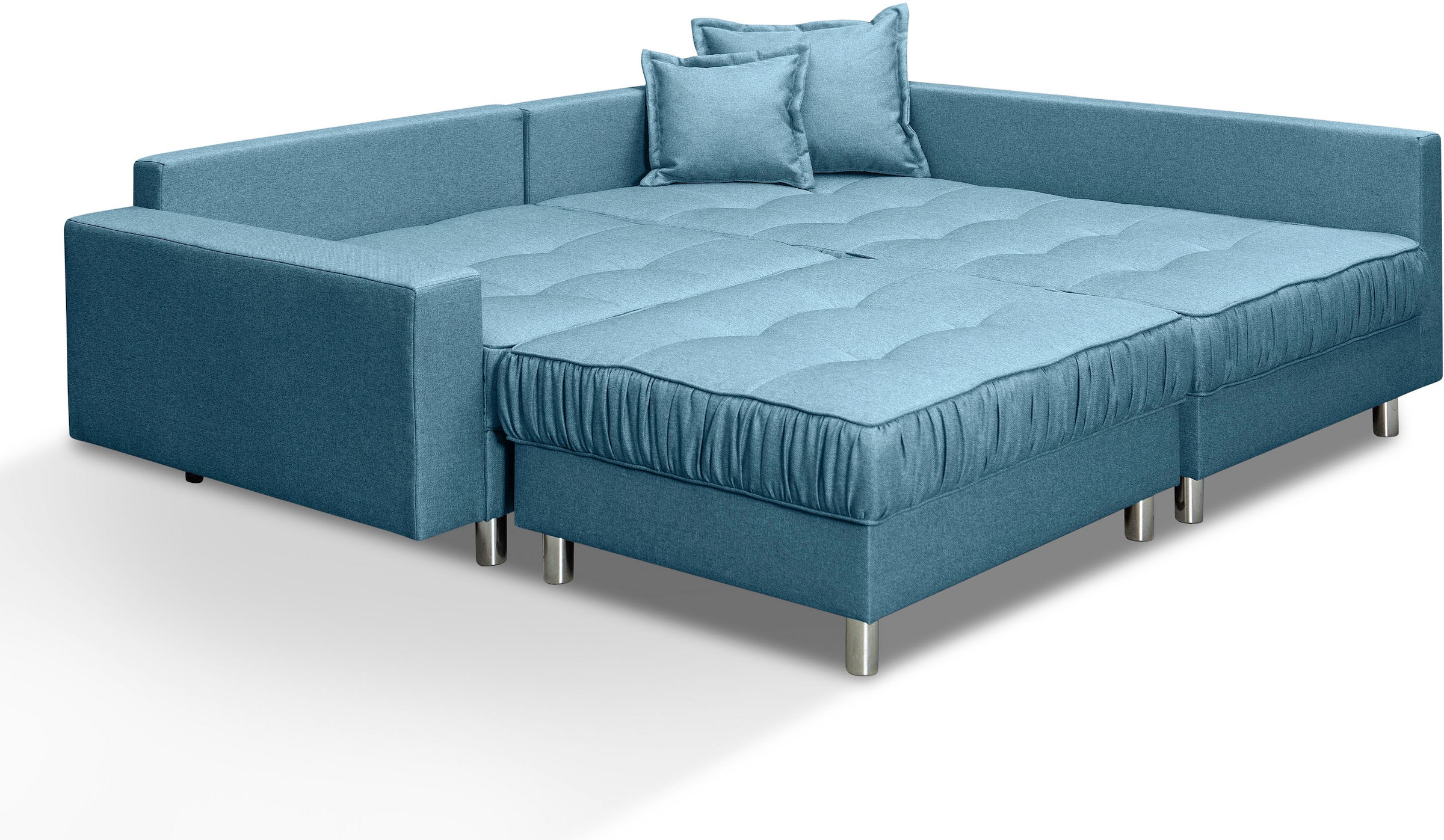 COLLECTION AB Ecksofa »Cannes L-Form« mit Hocker, inkl. Schlaffunktion