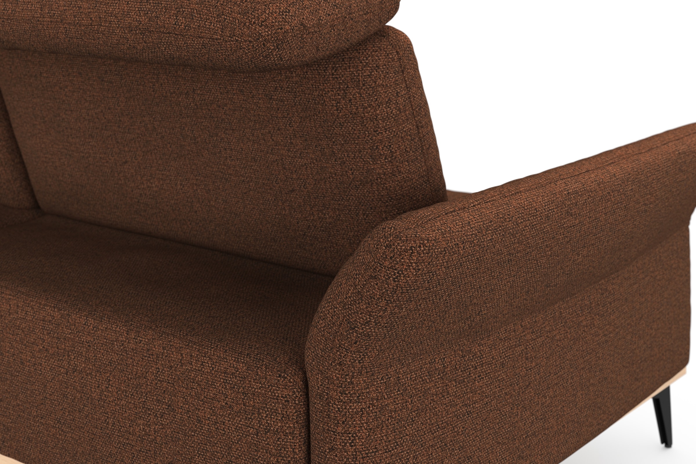 Places of Style Ecksofa »Fjord L-Form«, massiv, wahlweise mit Armlehnfunktion, Kopf- Sitztiefenverstellung