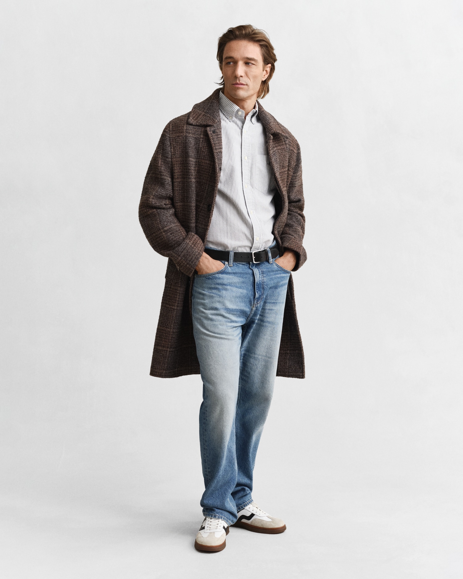 Gant Chemise à manches longues »Regular Fit Oxford Hemd strukturiert langlebig dicker gestreift« mit dezenter Logostickerei